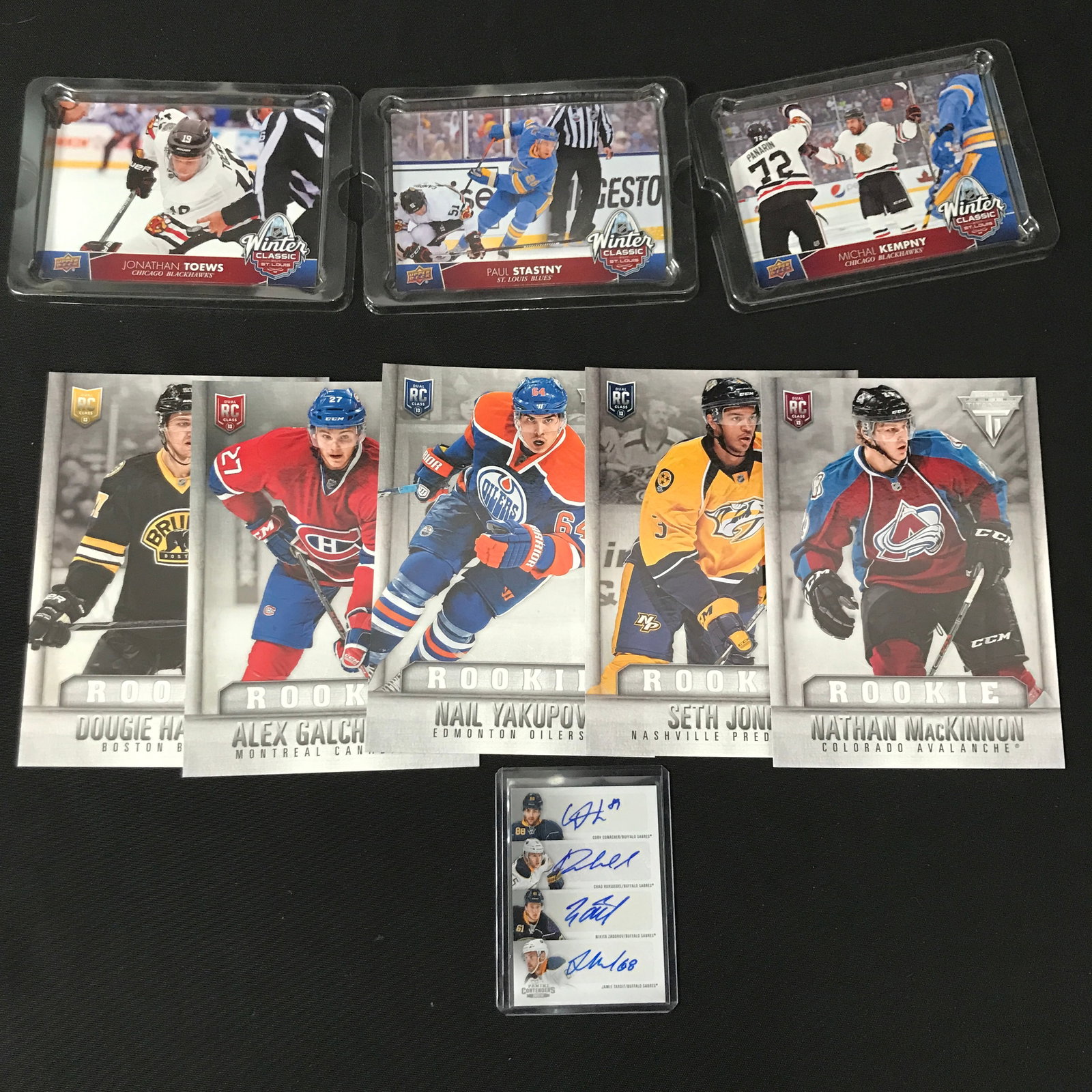 LOT OF HOCKEY TRADING CARDS - INCLUDING ROOKIES AND SIGNED: Prices are in Canadian dollars