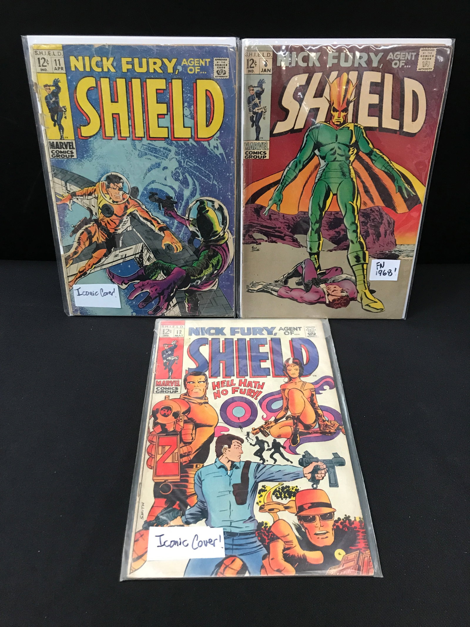 LOT OF 3 NICK FURY AGENT OF SHIELD COMICS - MARVEL COMICS: Prices are in Canadian dollars