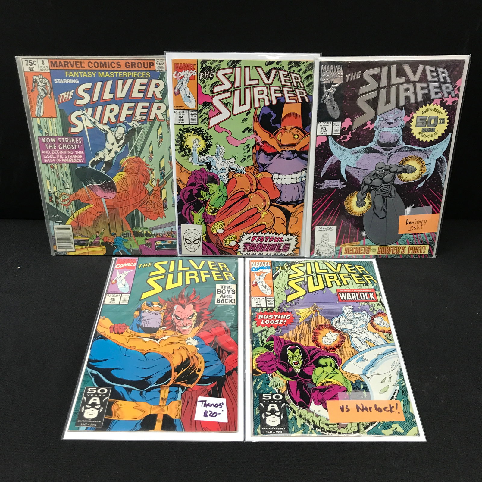 LOT OF 6 SILVER SURFER COMICS - MARVEL COMICS: Prices are in Canadian dollars