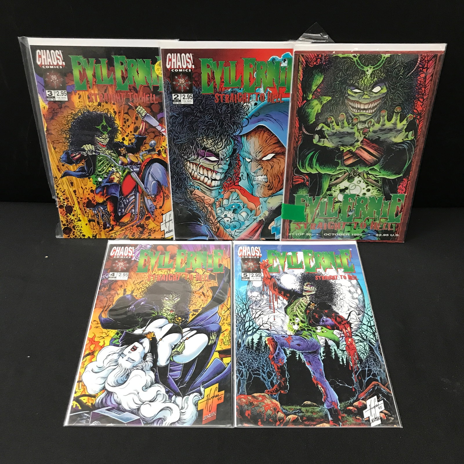 LOT OF 5 EVIL ERNIE COMICS #1-5 - CHAOS COMICS: Prices are in Canadian dollars