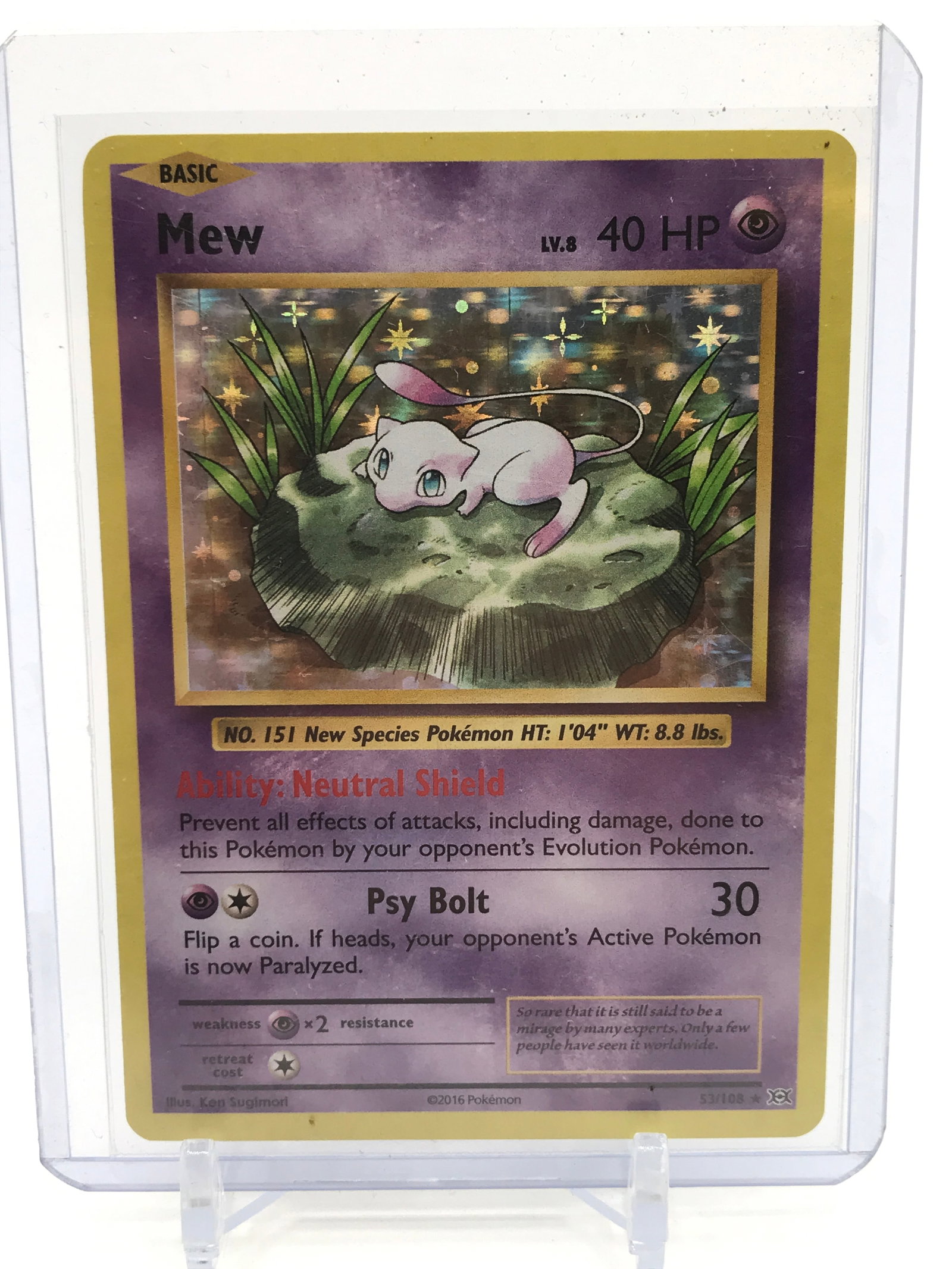POKEMON TCG MEW TRADING CARD 53/108: Prices are in Canadian dollars