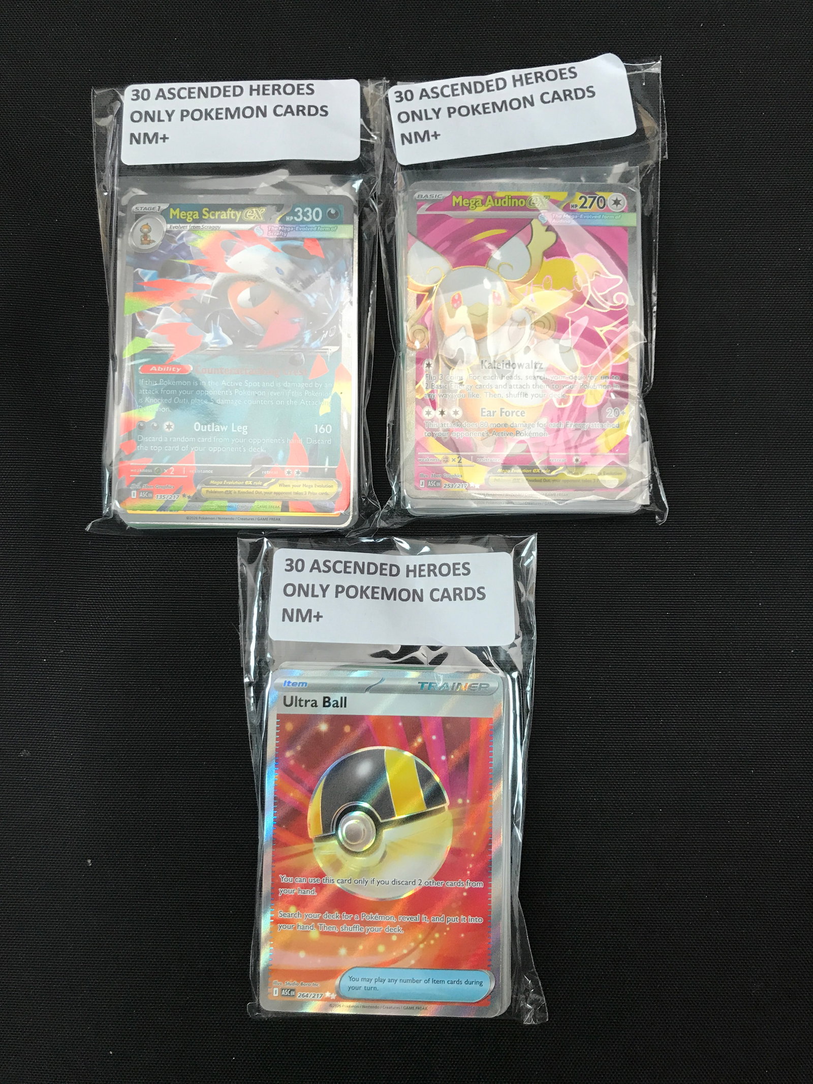 LOT OF 90 POKEMON TCG ASCENDED HEROES TRADING CARDS: Prices are in Canadian dollars