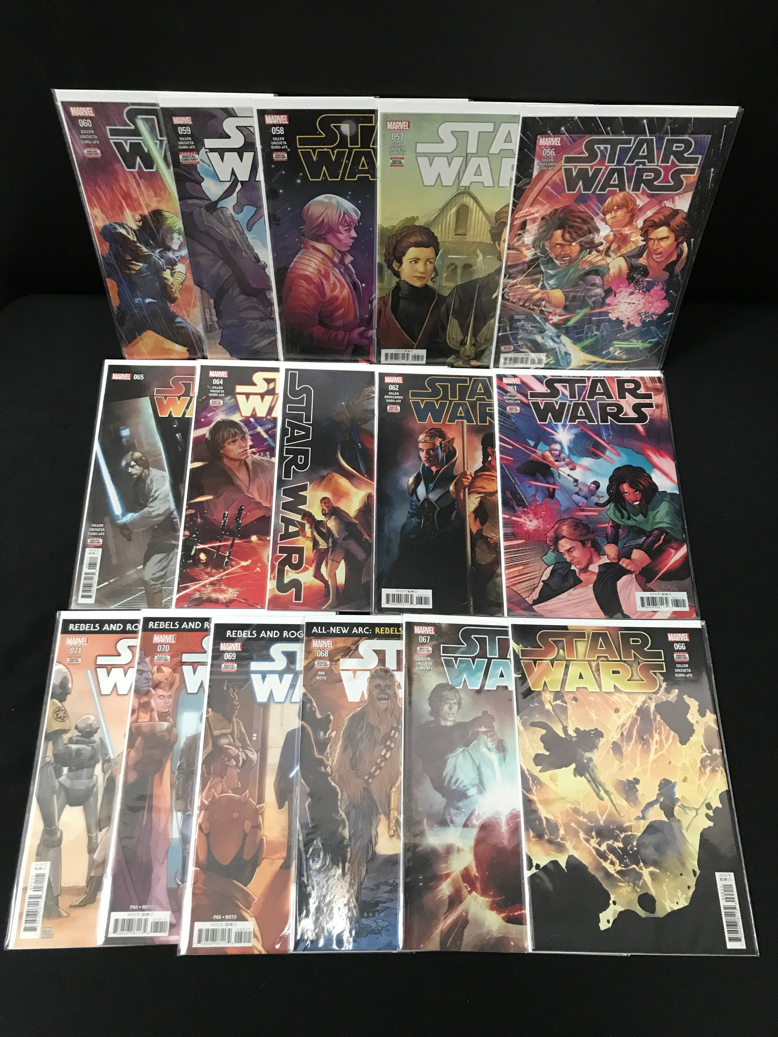 LOT OF 16 STAR WARS COMICS #56-71 - MARVEL COMICS (1 of 1)