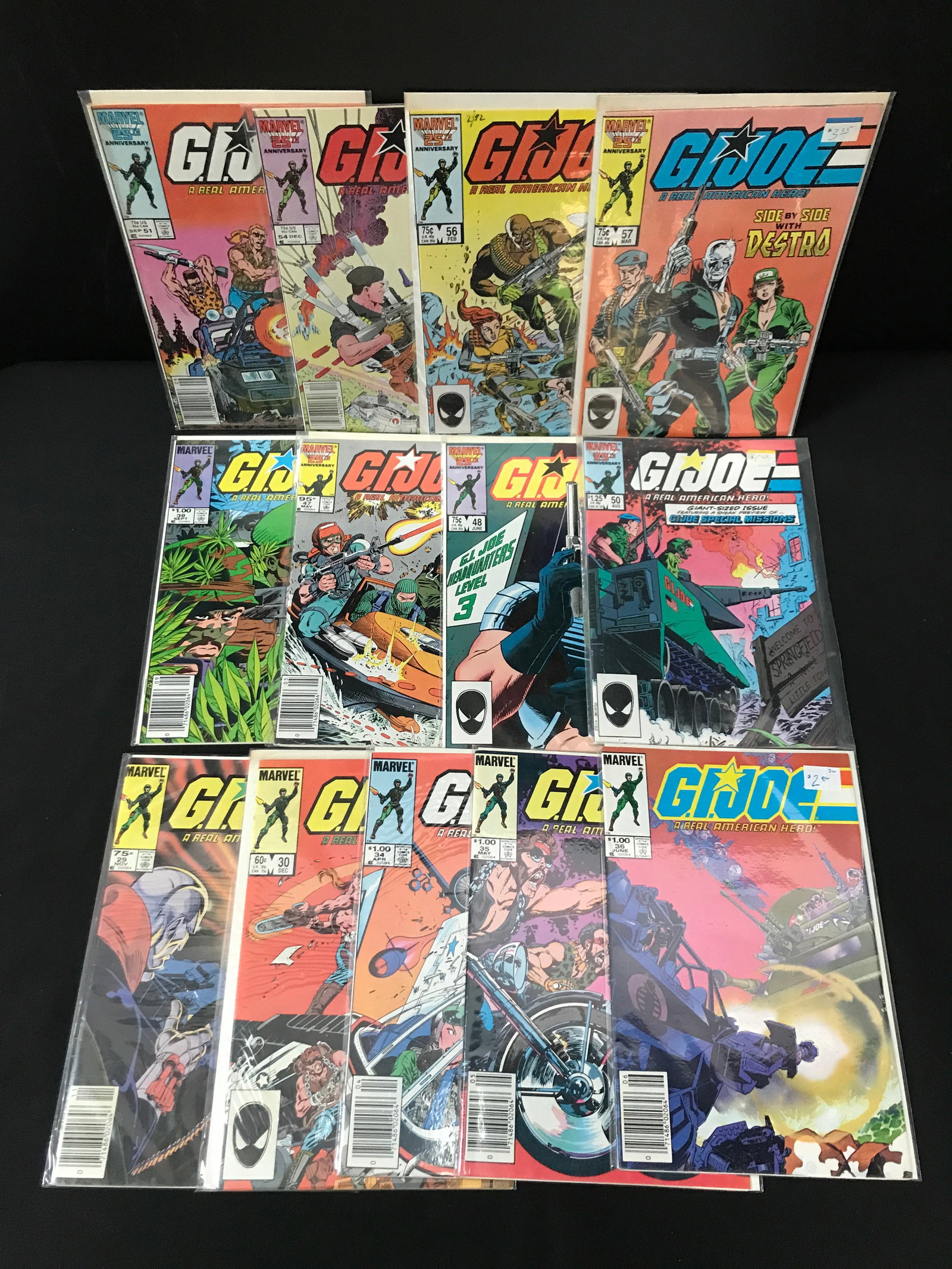 LOT OF 13 G.I JOE COMICS - MARVEL COMICS: Prices are in Canadian dollars
