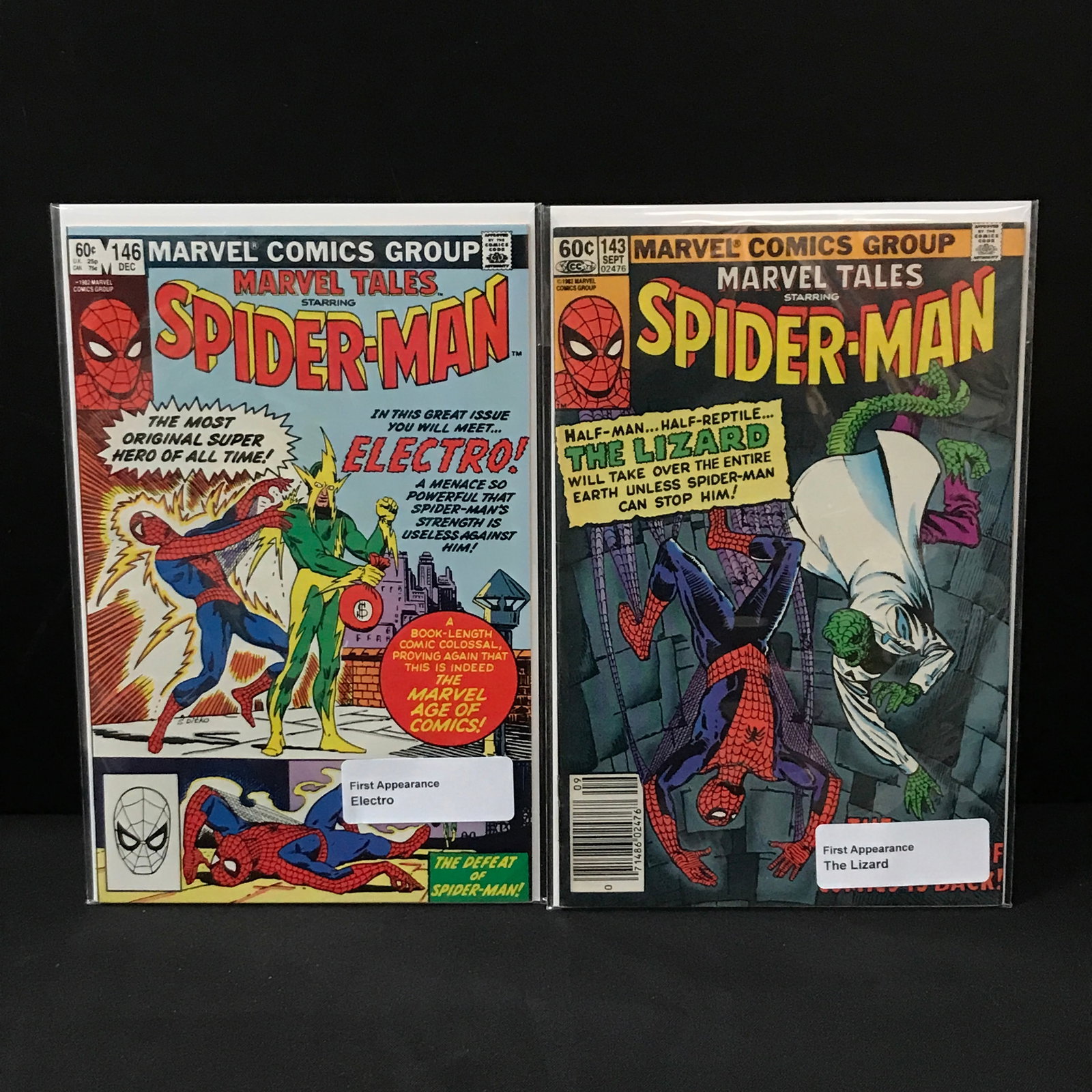 LOT OF 2 MARVEL TALES COMICS STARRING SPIDERMAN 1ST APP OF ELECTRO & THE LIZARD - MARVEL COMICS: Prices are in Canadian dollars