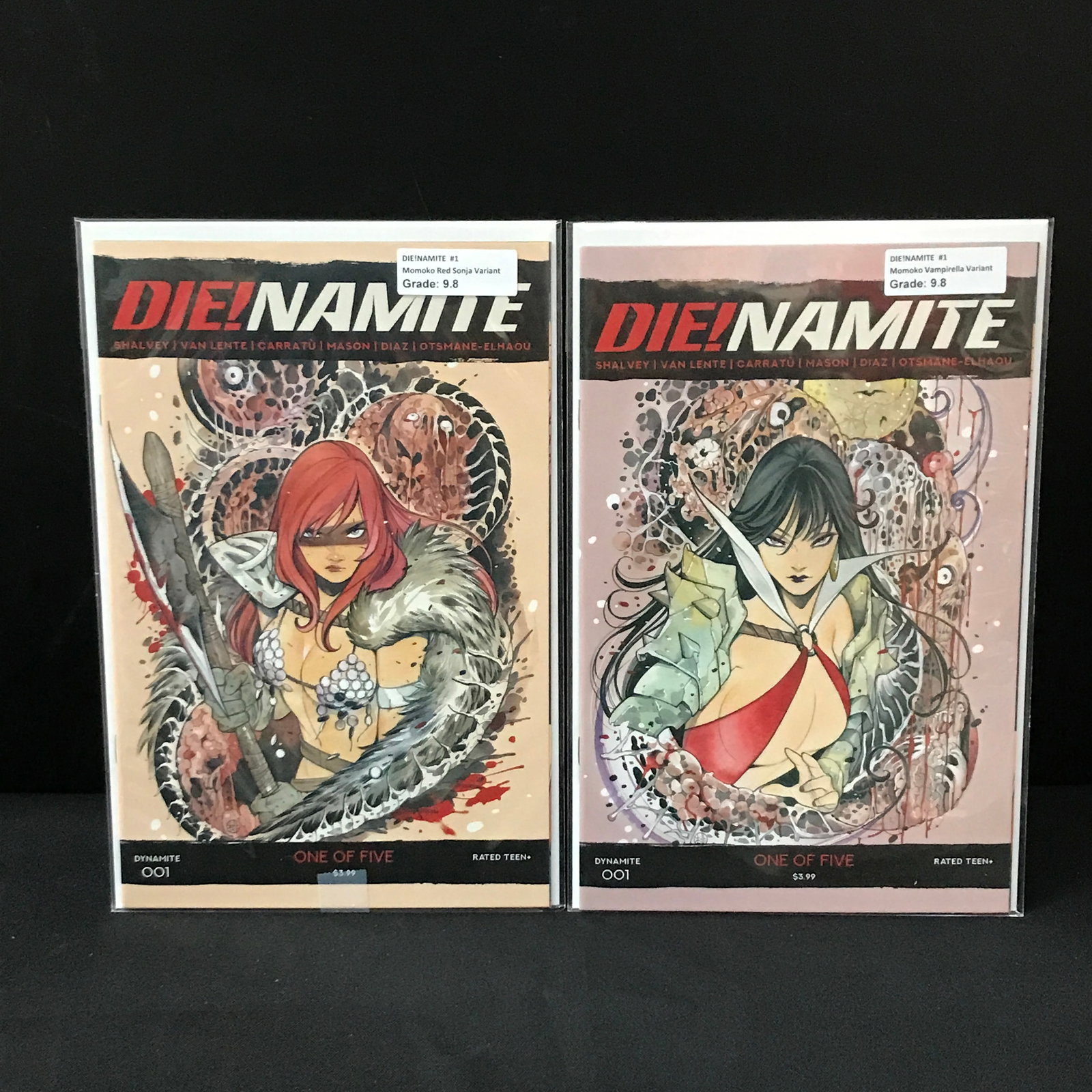 LOT OF 2 #1 VARIANT DIE!NAMITE COMICS - DYNAMITE: Prices are in Canadian dollars