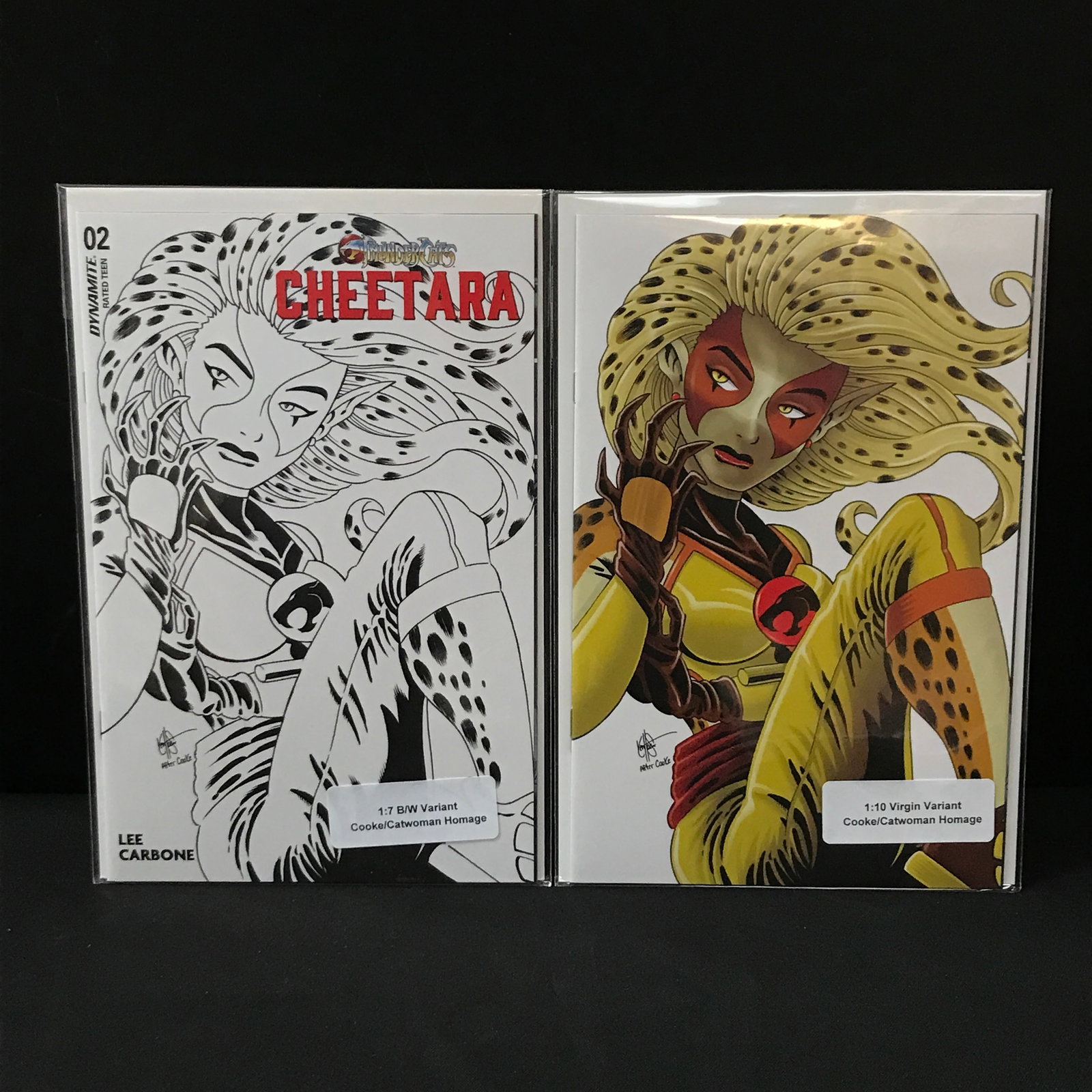 LOT OF 2 CHEETARA #2 VARIANT EDITION COMICS - DYNAMITE: Prices are in Canadian dollars