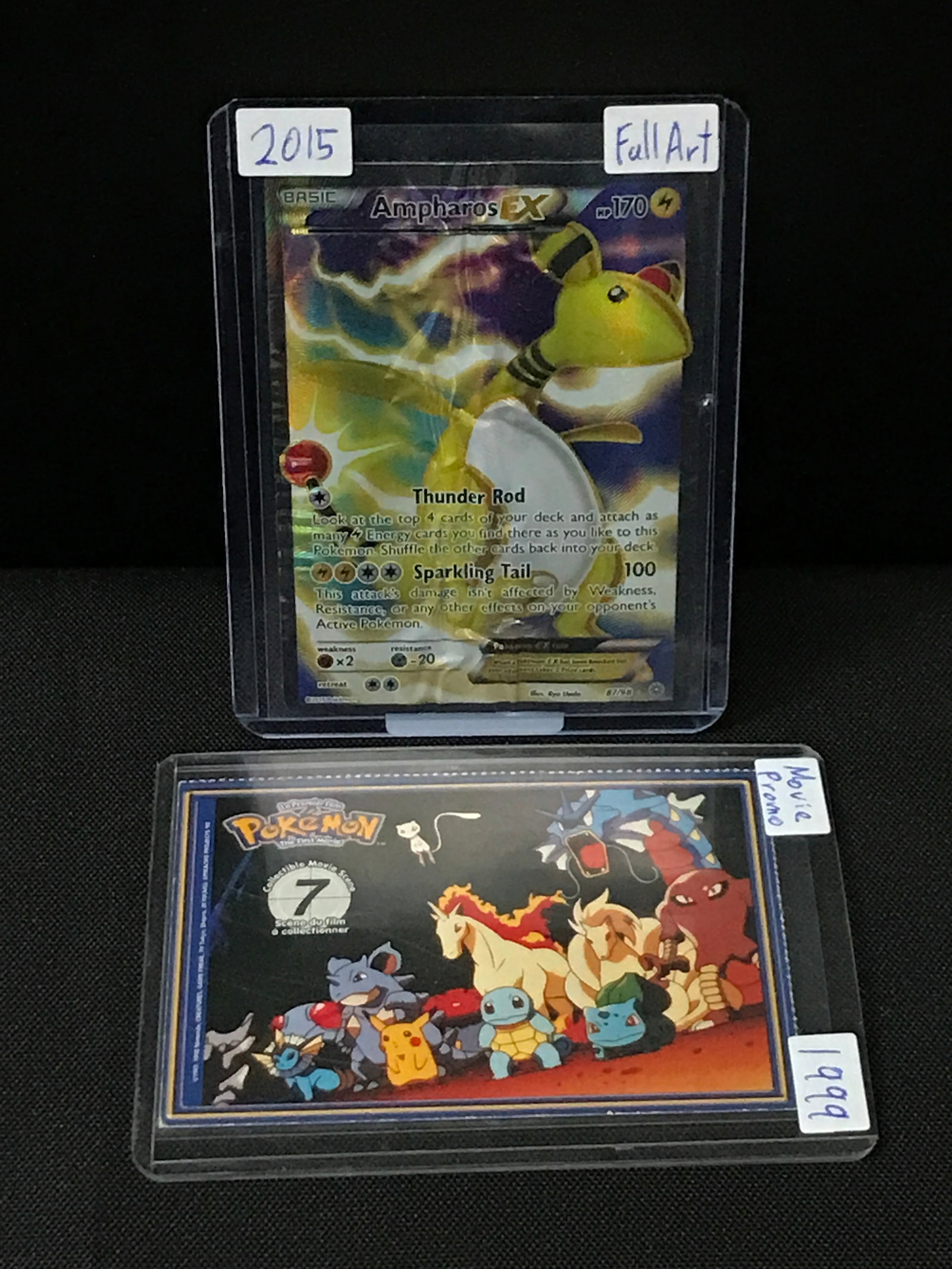 LOT OF 2 POKEMON CARDS - 1 FULL ART & 1 MOVIE PROMO: Prices are in Canadian dollars
