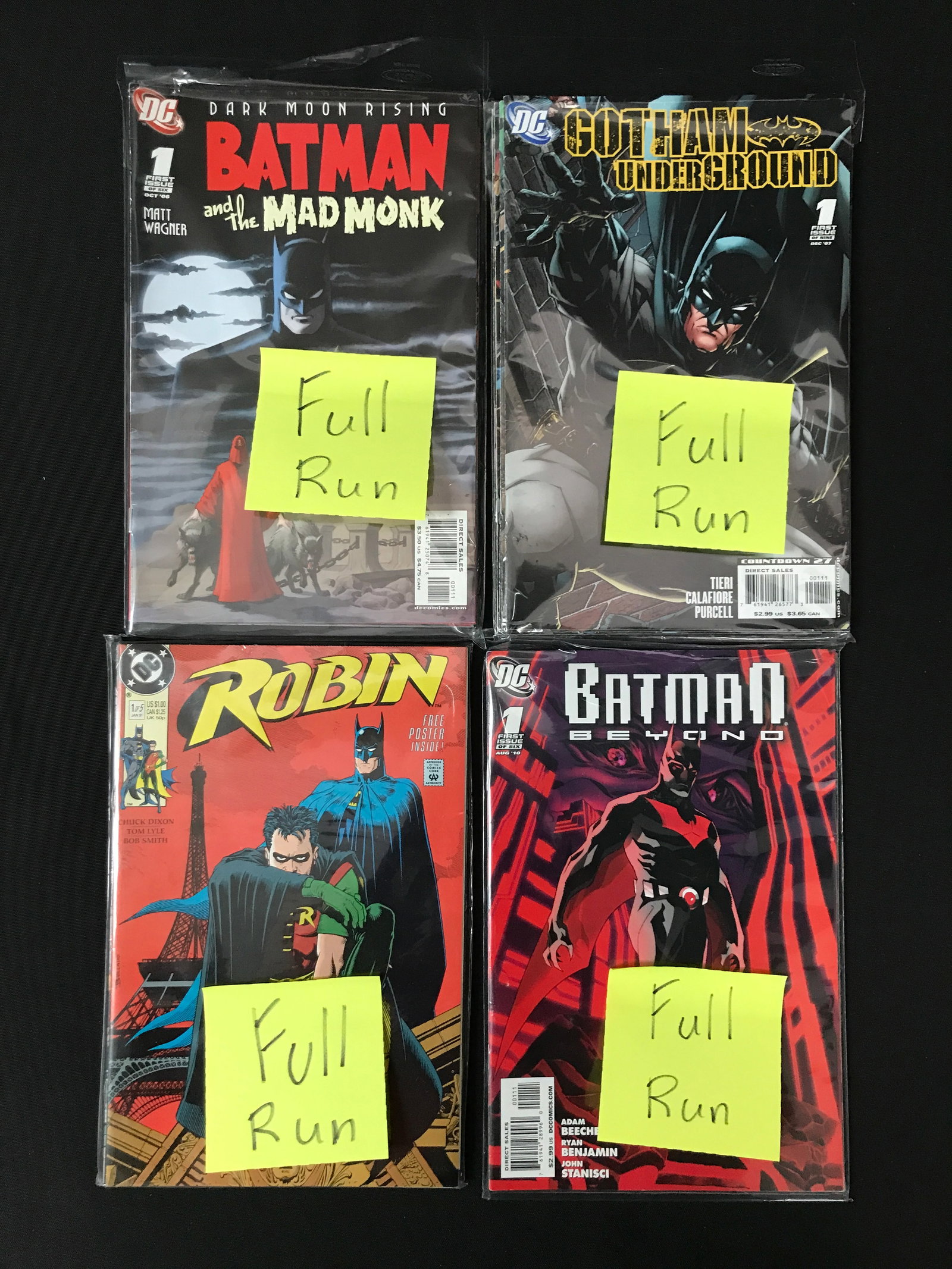 LOT OF FULL RUN COMICS - BATMAN & THE MAD MONK, GOTHAM UNDERGROUND, ROBIN & BATMAN BEYOND - DC (1 of 1)