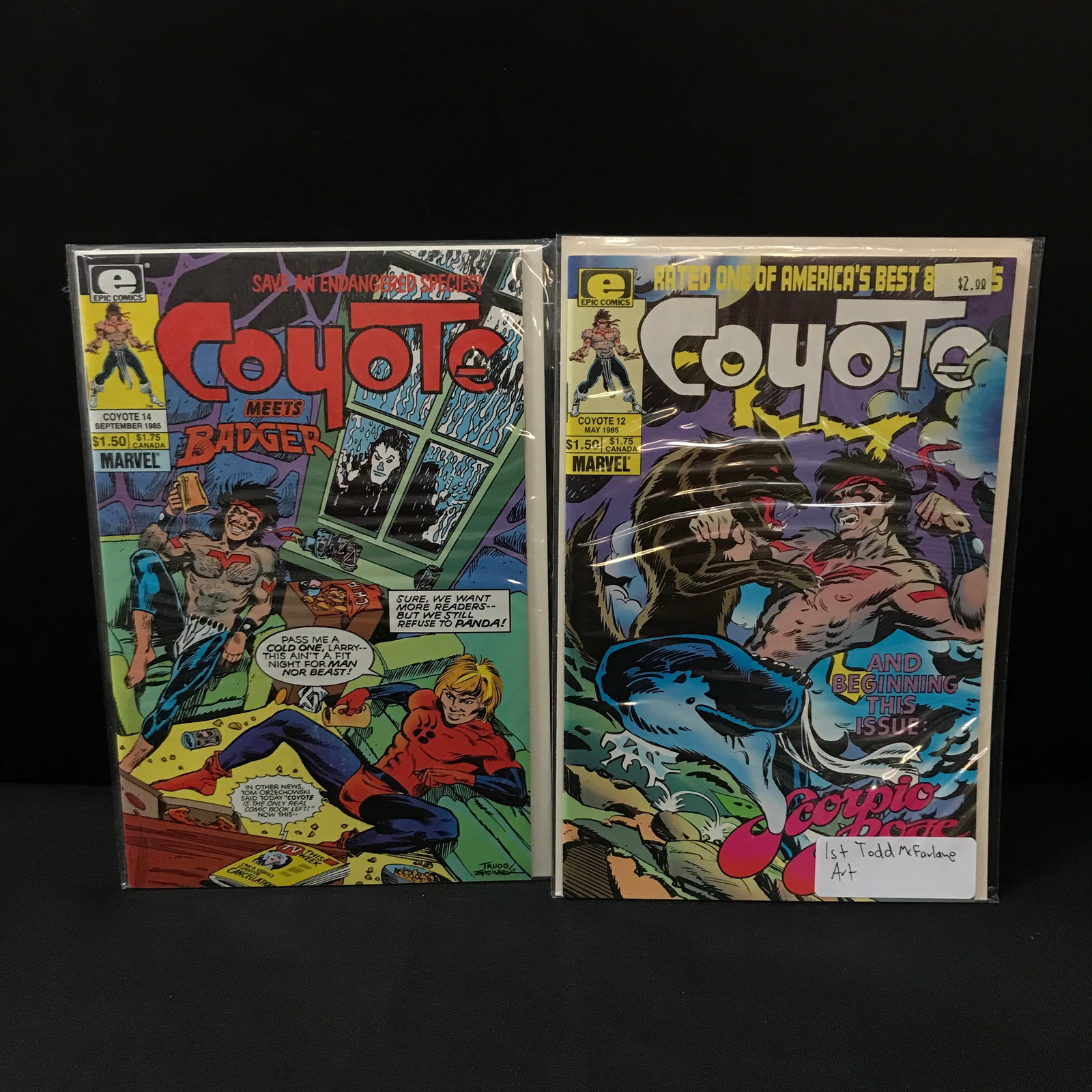 LOT OF 2 COYOTE COMICS #12 & #14 - EPIC COMICS (1 of 1)