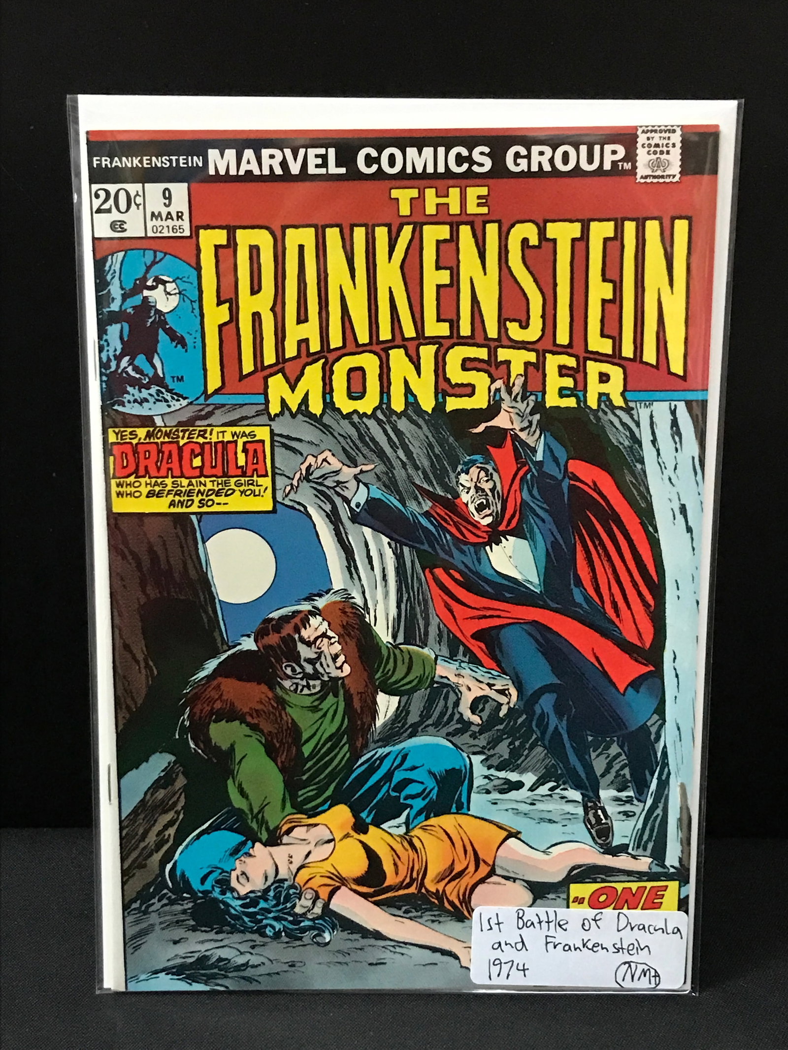 THE FRANKENSTEIN MONSTER #9 (1974) 1ST BATTLE OF DRACULA AND FRANKENSTEIN - MARVEL COMICS: Prices are in Canadian Dollars