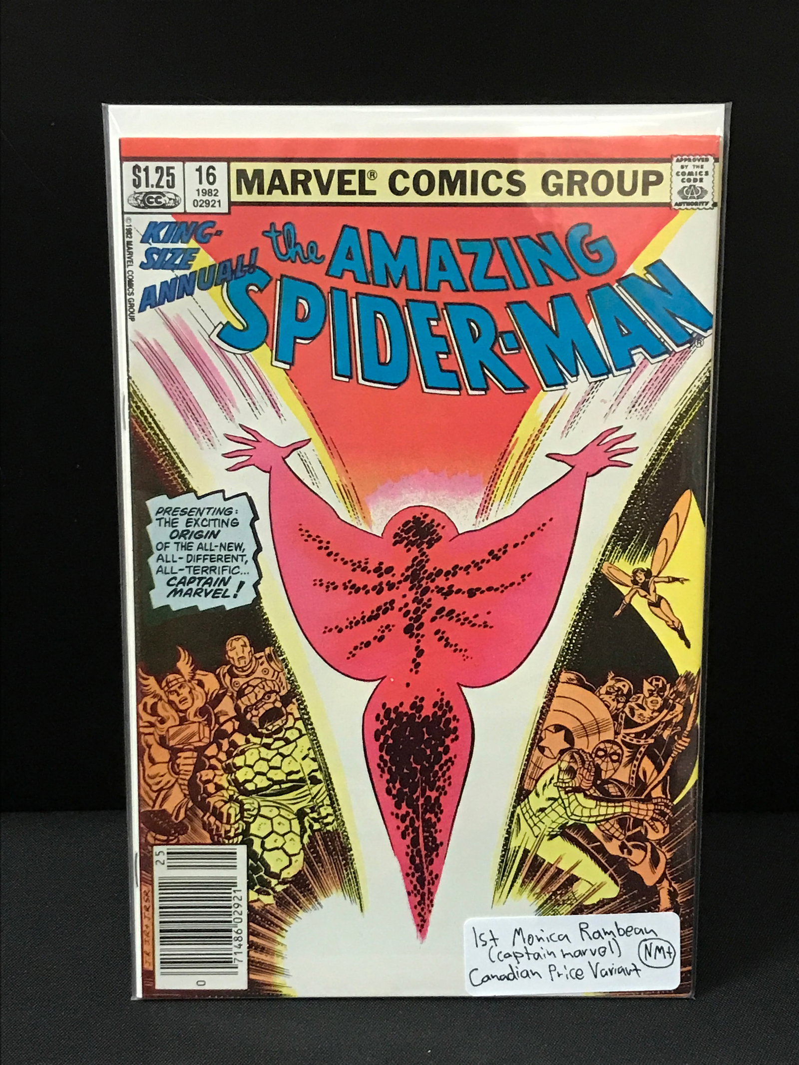 THE AMAZING SPIDERMAN KING SIZED ANNUAL #16 1ST MONICA RAMBEAN (CAPTAIN MARVEL) CPV - MARVEL COMICS: Prices are in Canadian Dollars