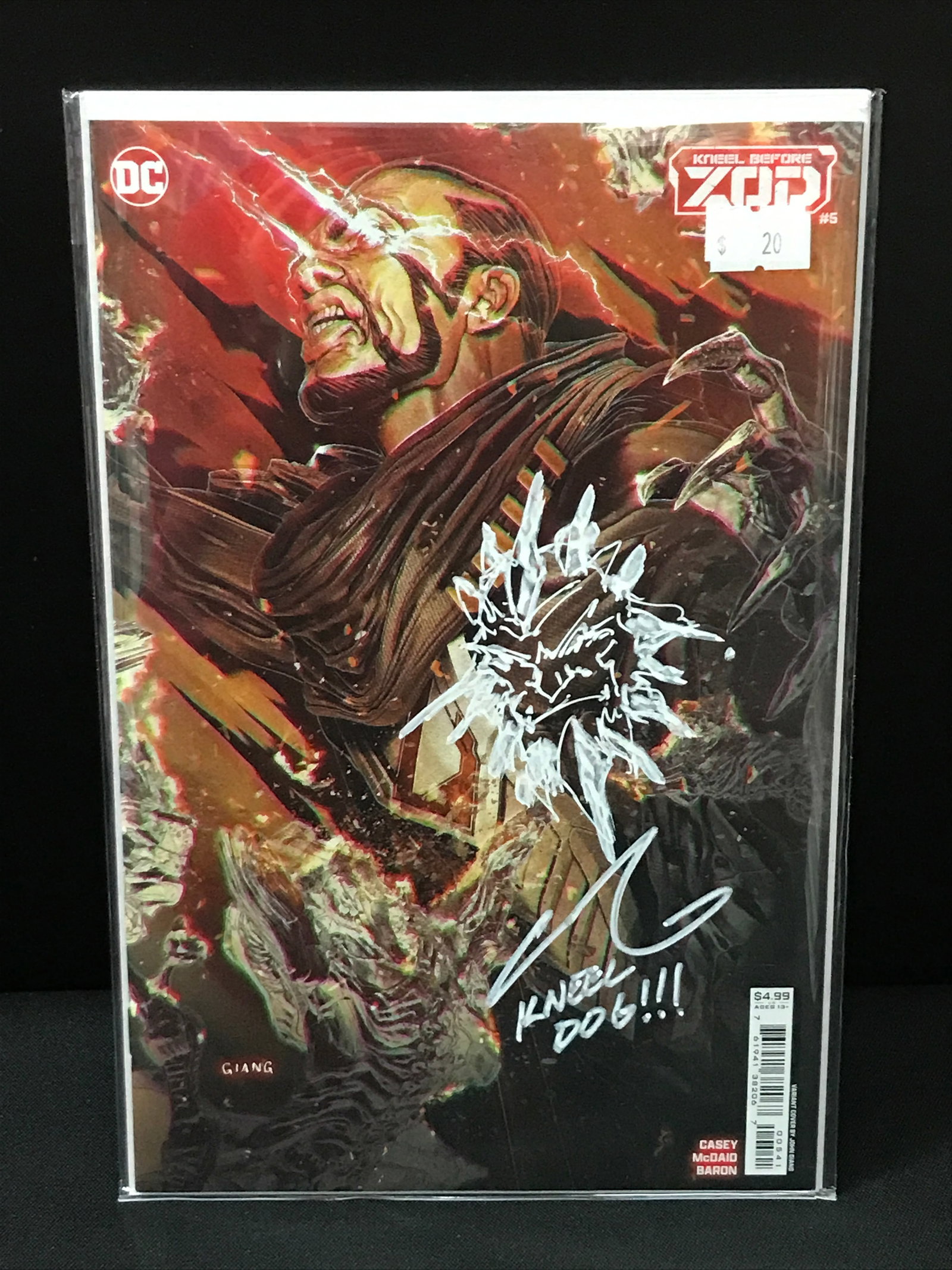 DC COMICS ZOD NO.5 SIGNED AND SKETCHED: Prices are in Canadian Dollars
