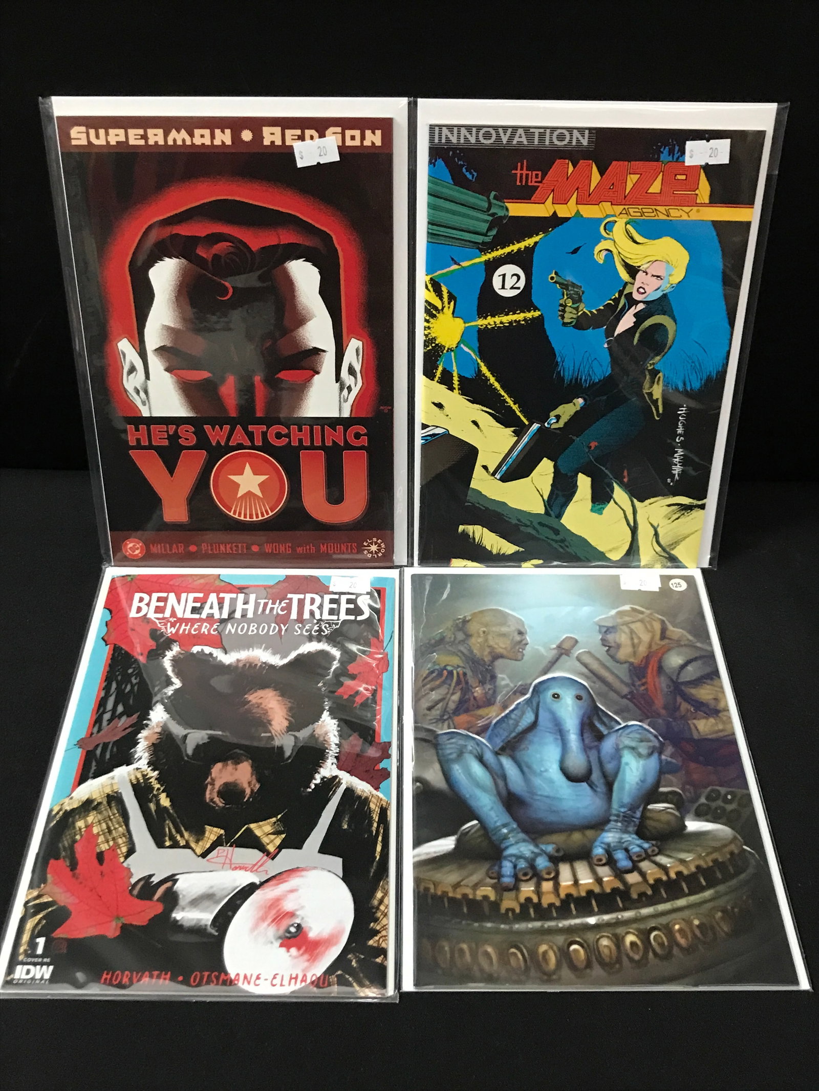 LOT OF 4 MIXED TITLE COMICS - VARIOUS PUBLISHERS: Prices are in Canadian Dollars