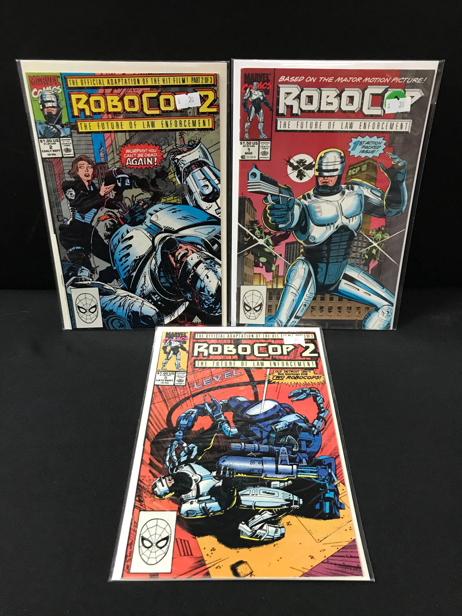 LOT OF 3 ROBOCOP COMICS #1-3 - MARVEL COMICS (1 of 1)