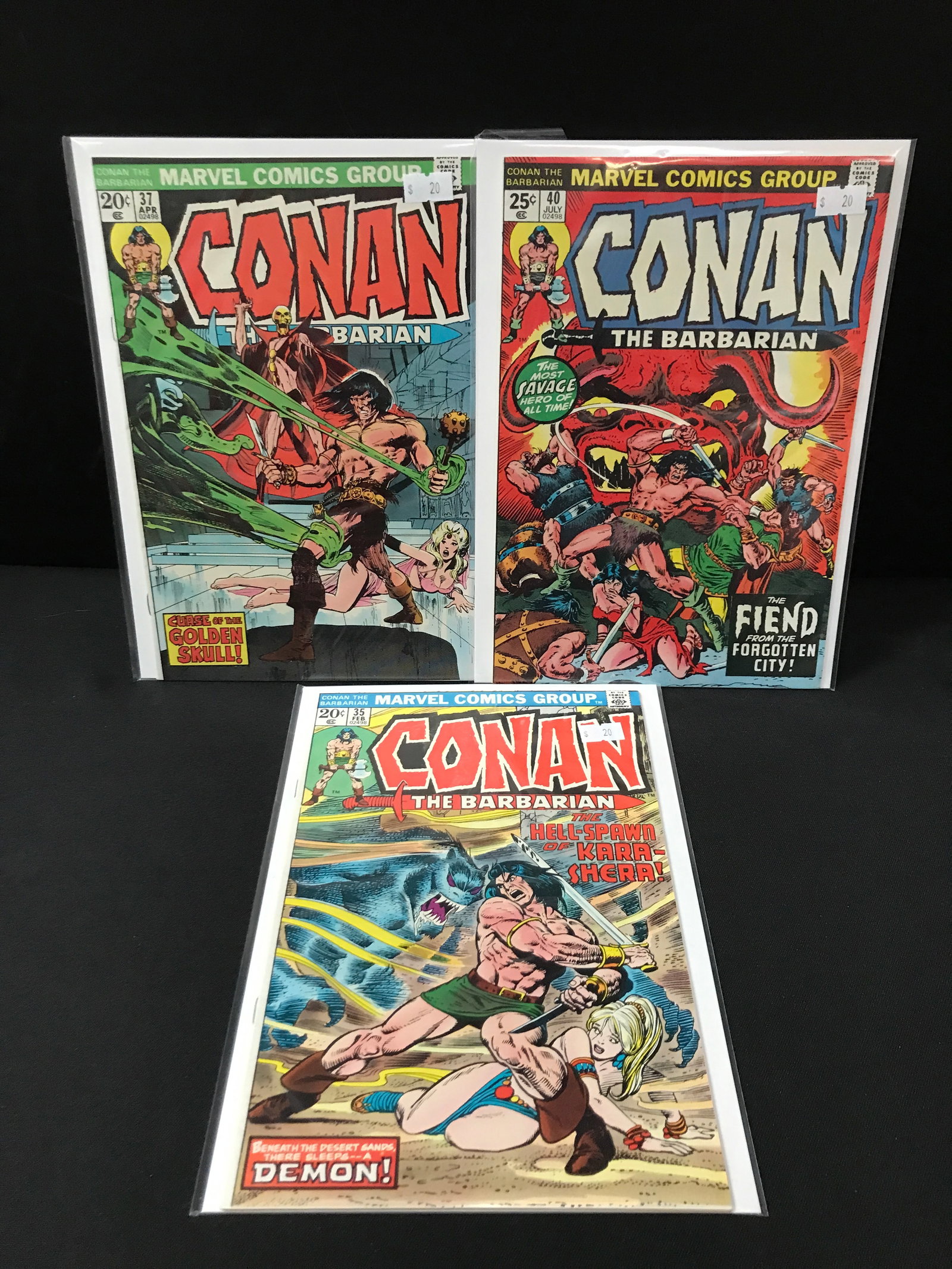 LOT OF 3 CONAN THE BARBARIAN COMICS - MARVEL COMICS (1 of 1)