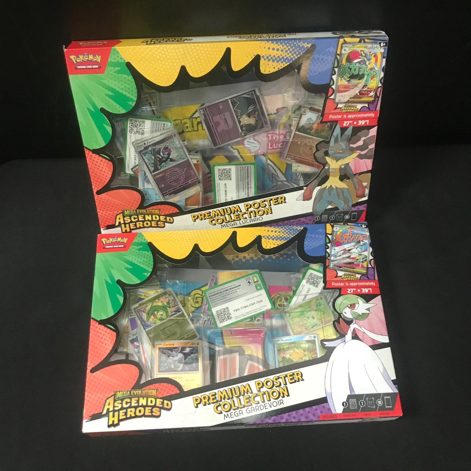 LOT OF 2 POKEMON TCG ASCENDED HEROES PREMIUM POSTER COLLECTION BOXES - BULK (1 of 1)