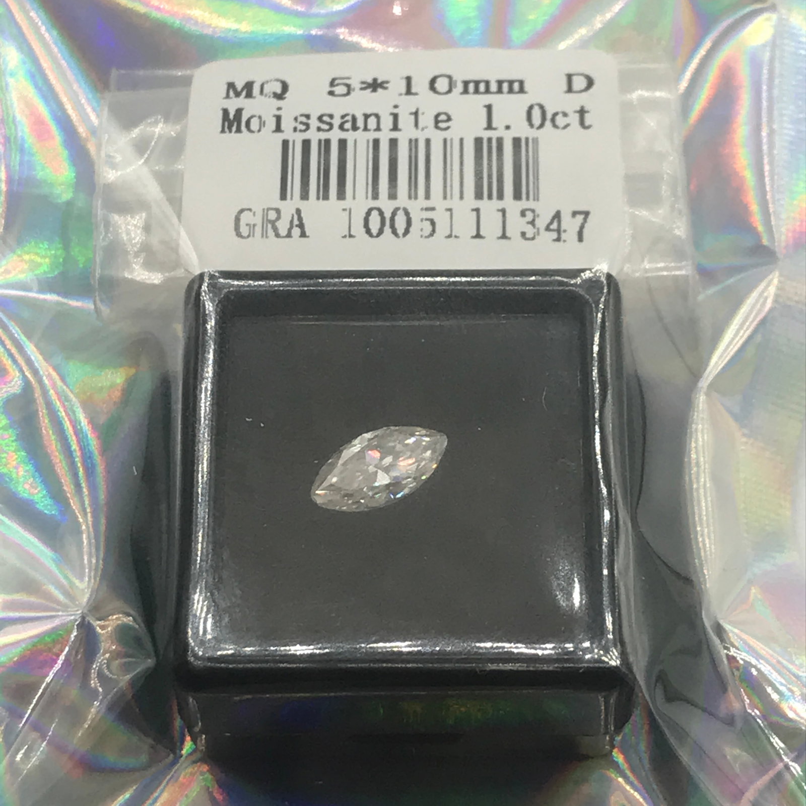1CT MOISSANITE MARQUISE CUT D WITH GRA REPORT: Prices are in Canadian dollars
