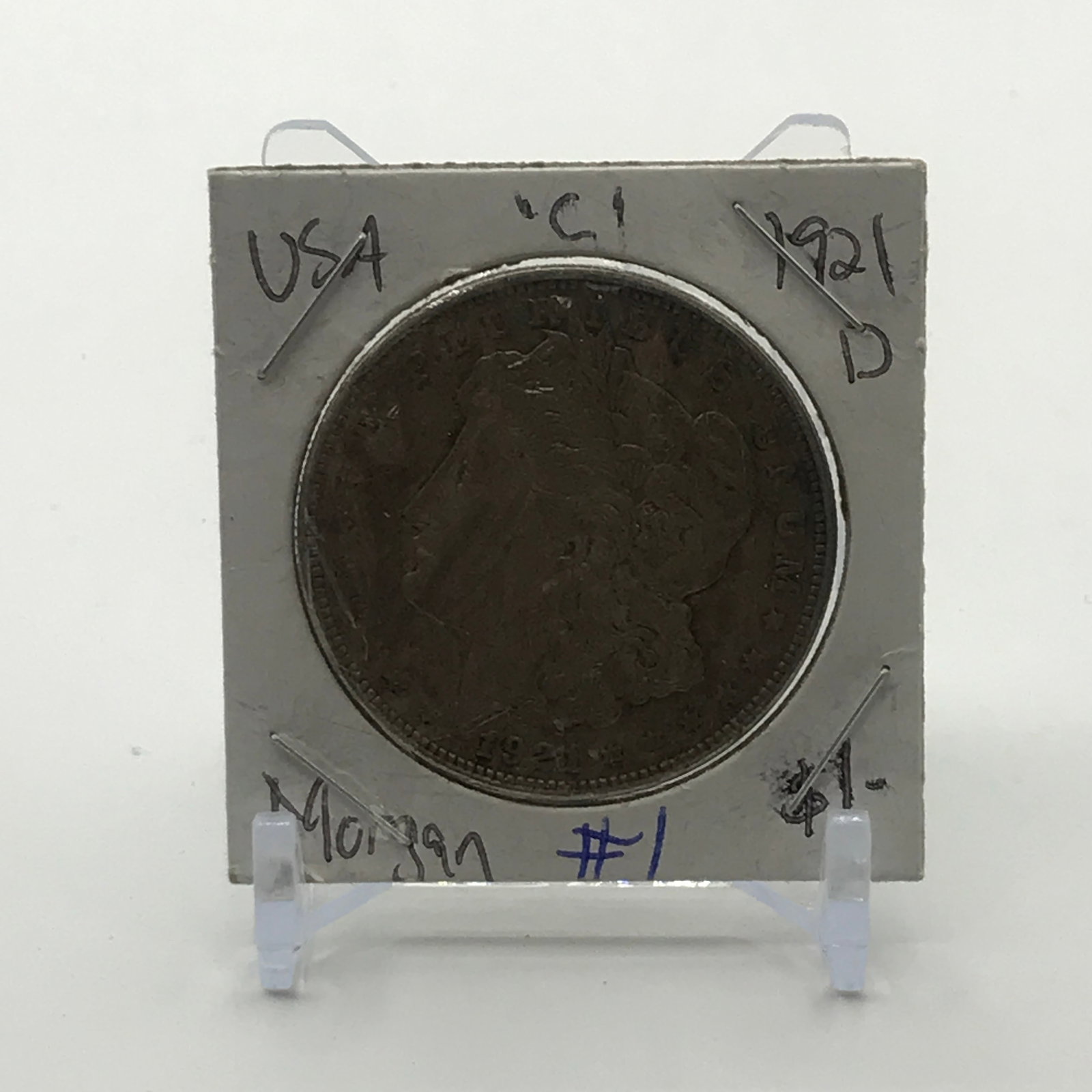 MORGAN SILVER DOLLAR - MINTED IN 1921 IN DENVER (1 of 2)