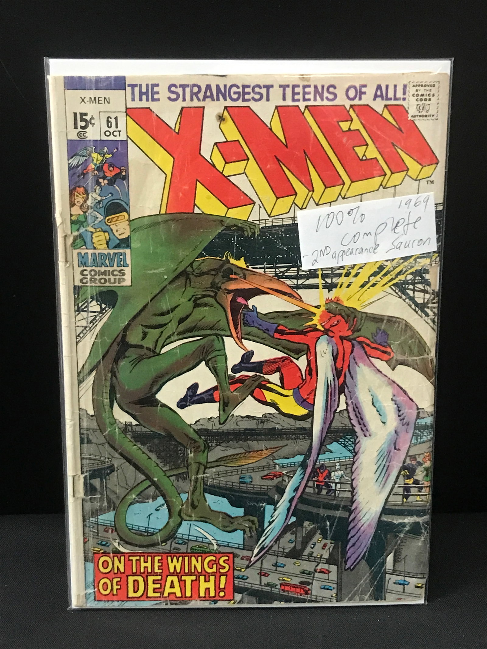 THE X-MEN #61 (1969) 2ND APP SAURON - MARVEL COMICS (1 of 1)