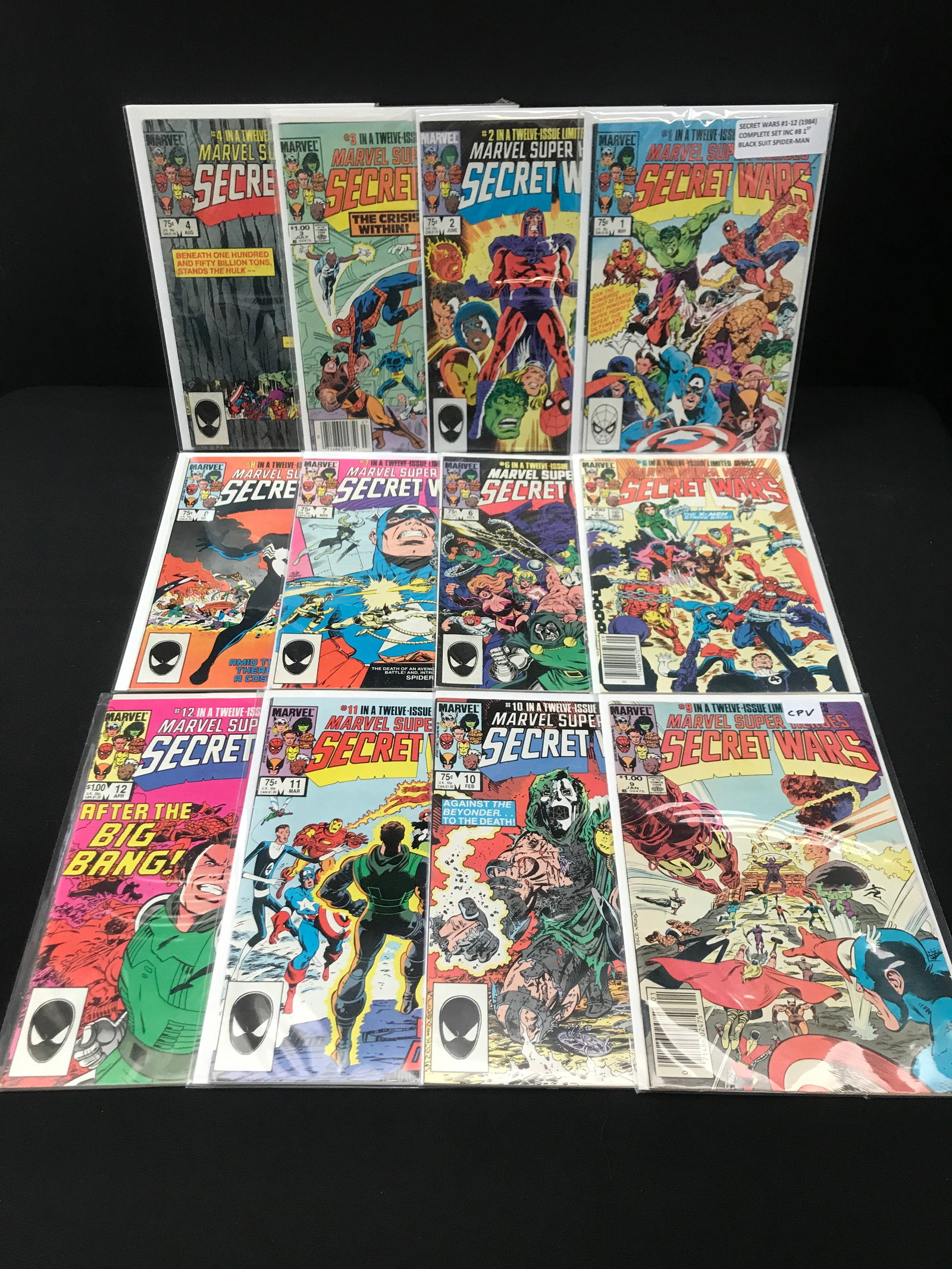 SECRET WARS #1-12 COMPLETE SET INCLUDING 1ST BLACK SUIT SPIDER-MAN - MARVEL COMICS (1 of 1)
