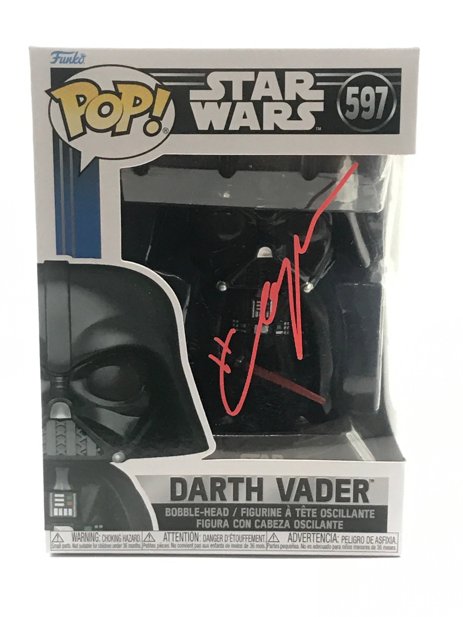 HAYDEN CHRISTENSEN SIGNED DARTH VADER FUNKO POP - WWOC COA: Prices are in Canadian dollars