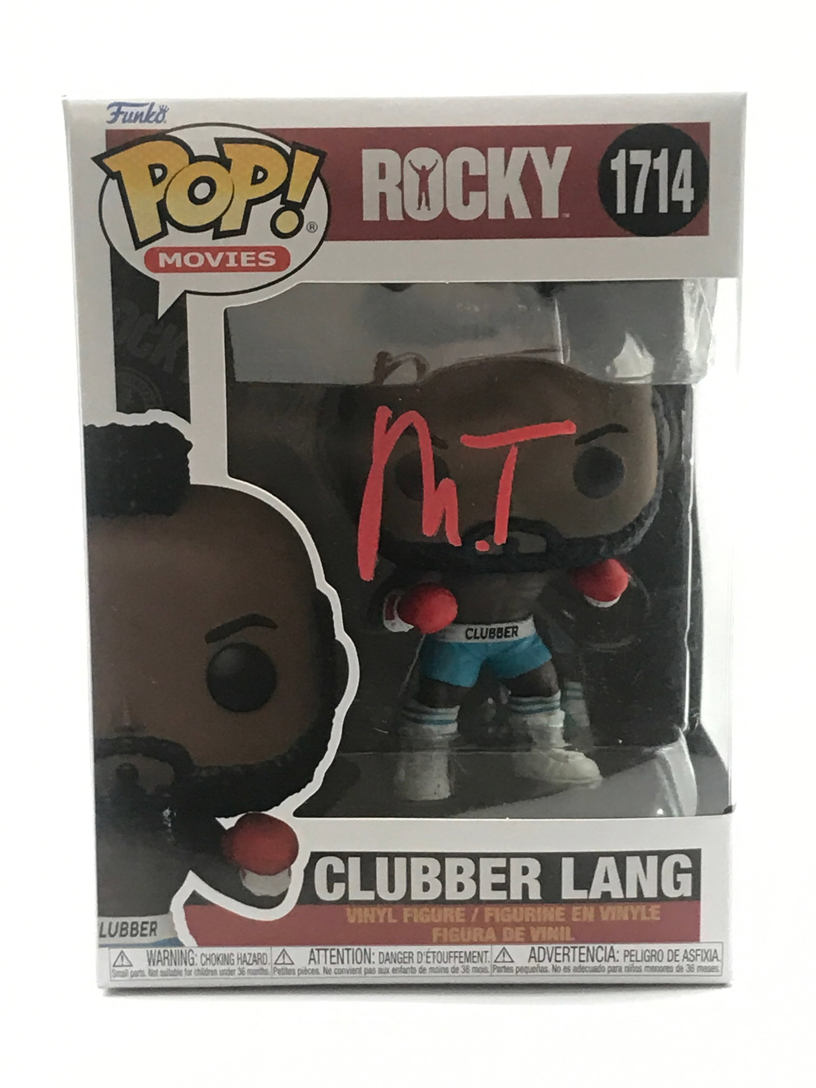 MR. T SIGNED CLUBBER LANG ROCKY FUNKO POP - WWOC COA: Prices are in Canadian dollars