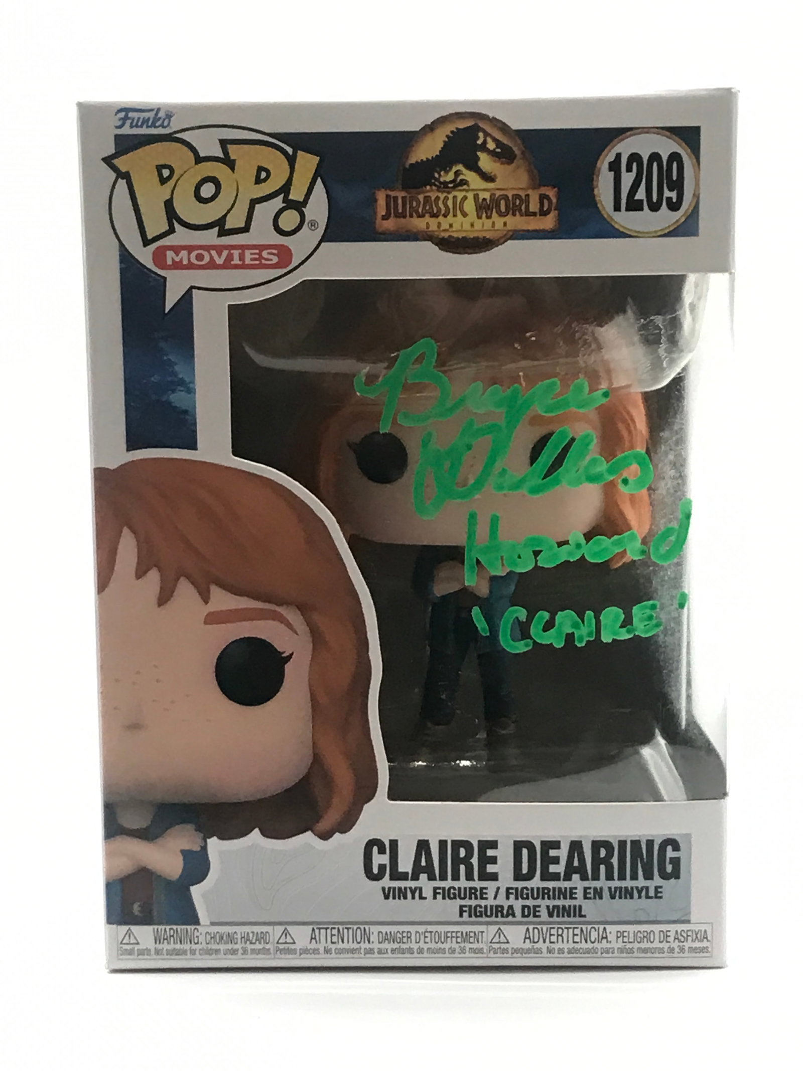 BRYCE DALLAS HOWARD SIGNED CLAIRE DEARING JURASSIC PARK FUNKO POP - WWOC COA (1 of 2)