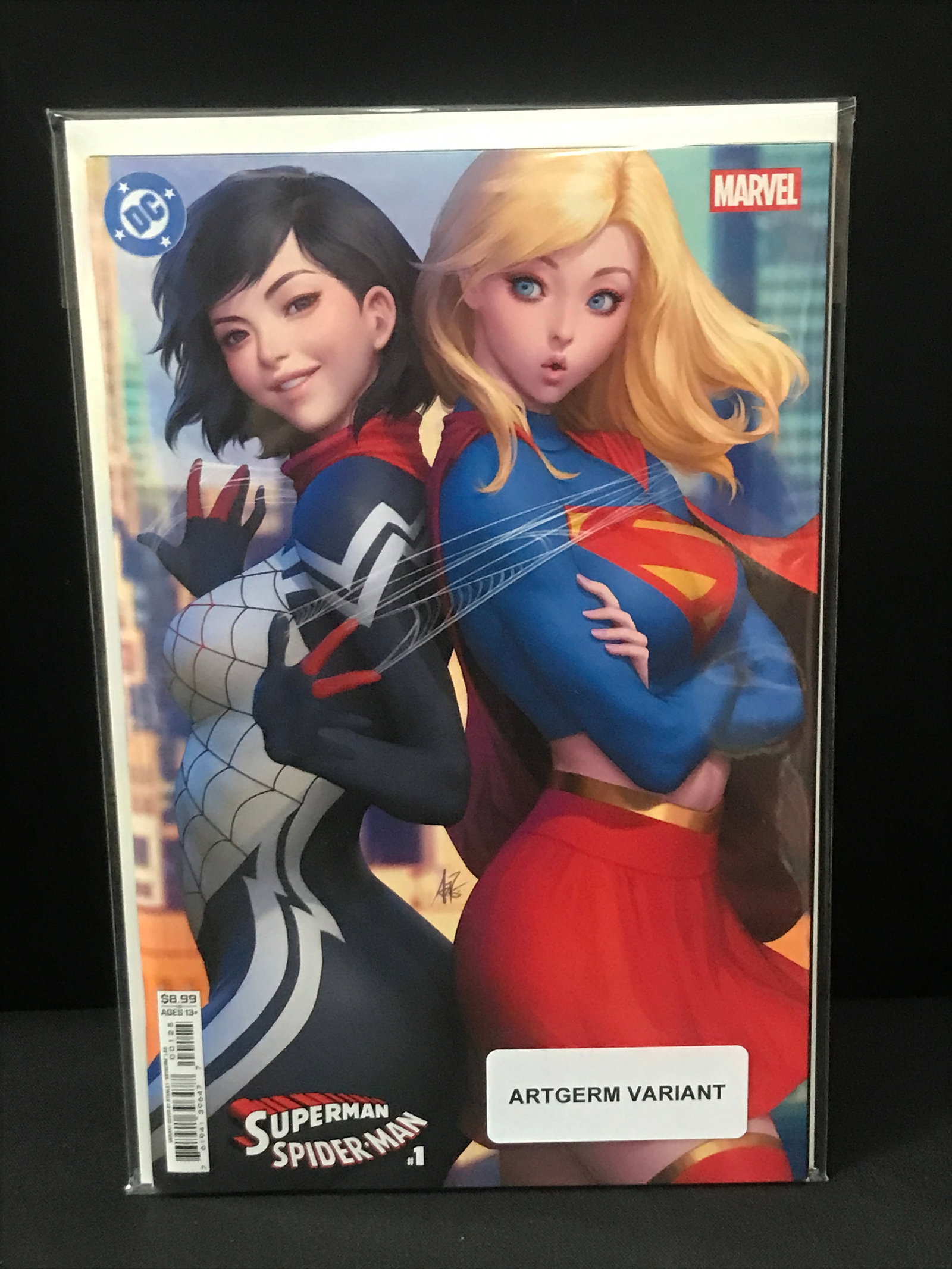 SUPERMAN SPIDER-MAN #1 ARTGERM VARIANT - DC/MARVEL COMICS (1 of 1)