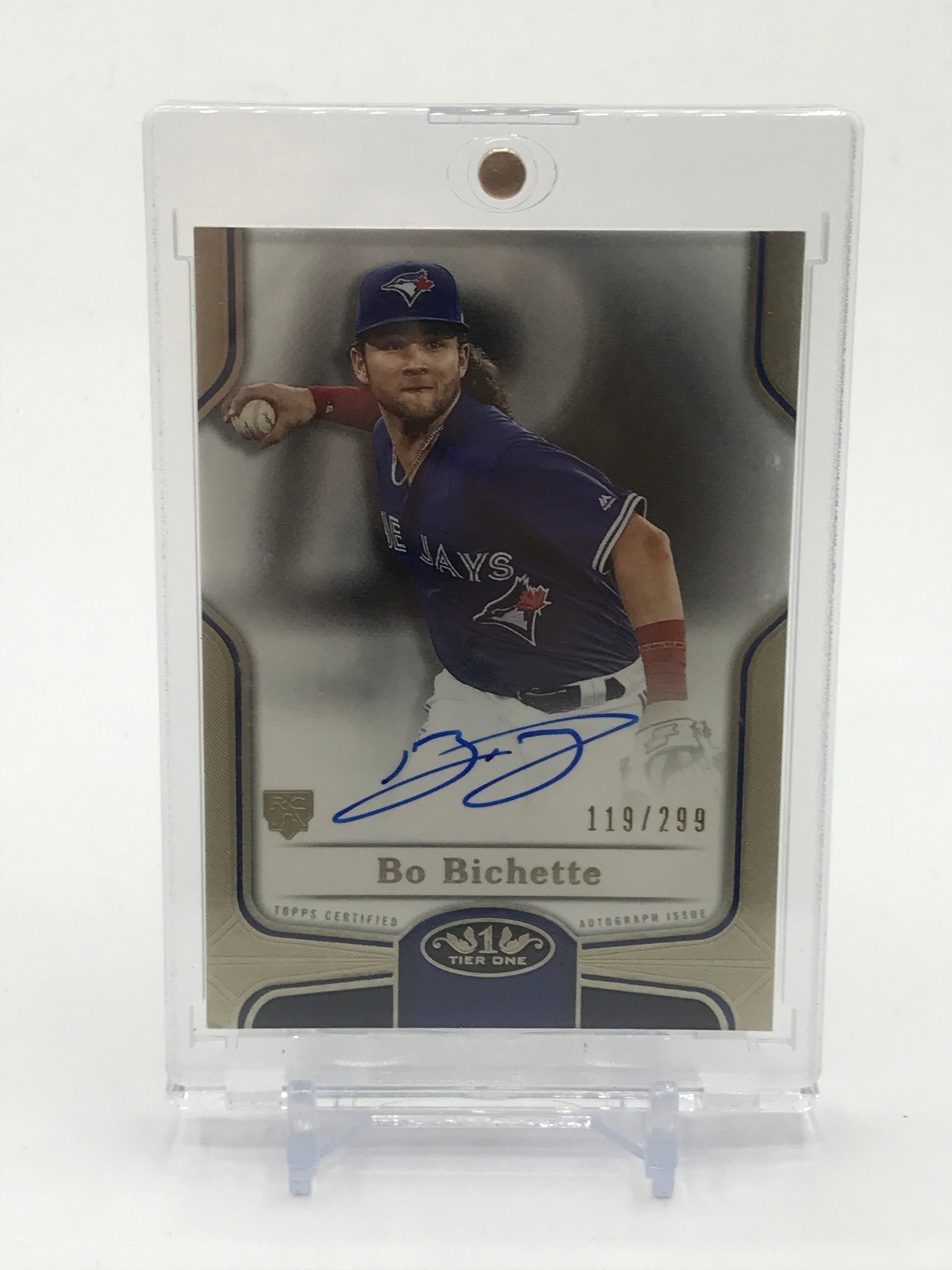 2020 TOPPS TIER ONE BASEBALL BO BICHETTE SIGNED ROOKIE TRADING CARD 119/299: Prices are in Canadian dollars