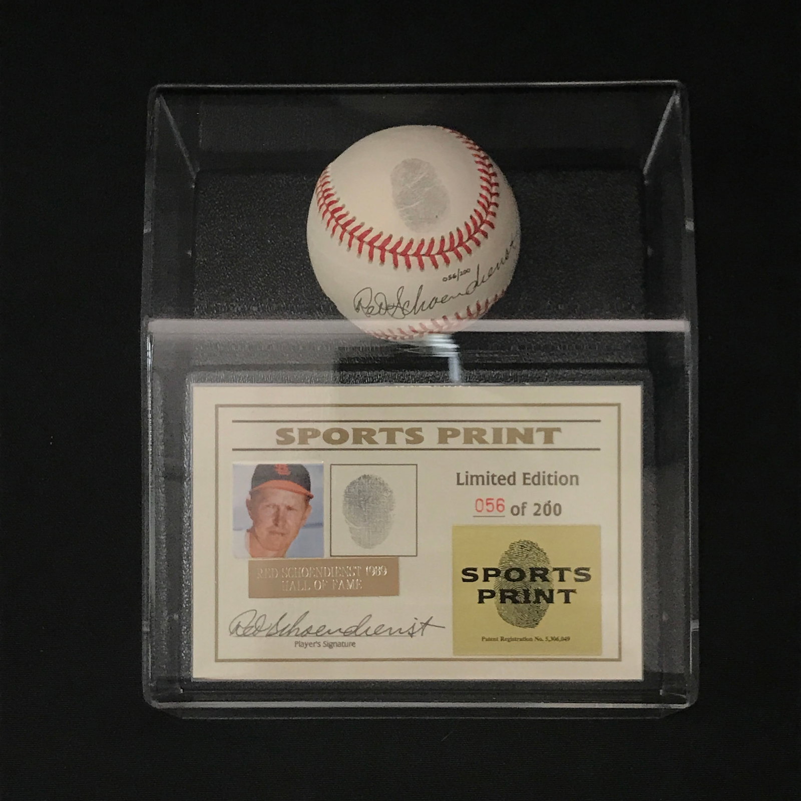 RED SCHOENDIENST 1989 HALL OF FAME SIGNED DNA BASEBALL PRESENTATION PIECE 056/200 - JSA COA: Prices are in Canadian dollars