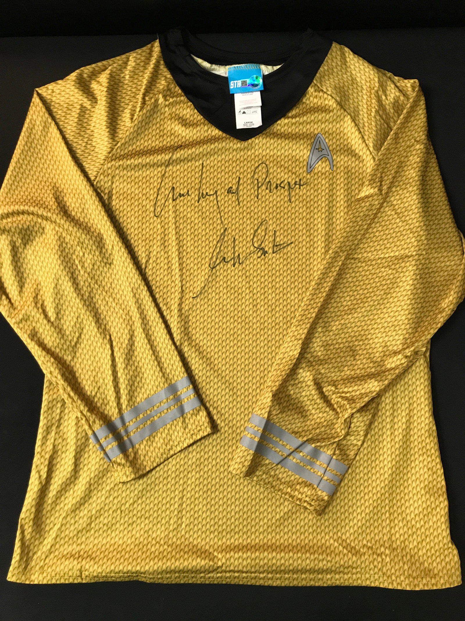 WILLIAM SHATNER SIGNED AND INSCRIBED 'LIVE LONG AND PROSPER' STAR TREK JERSEY - WWOC COA (1 of 3)