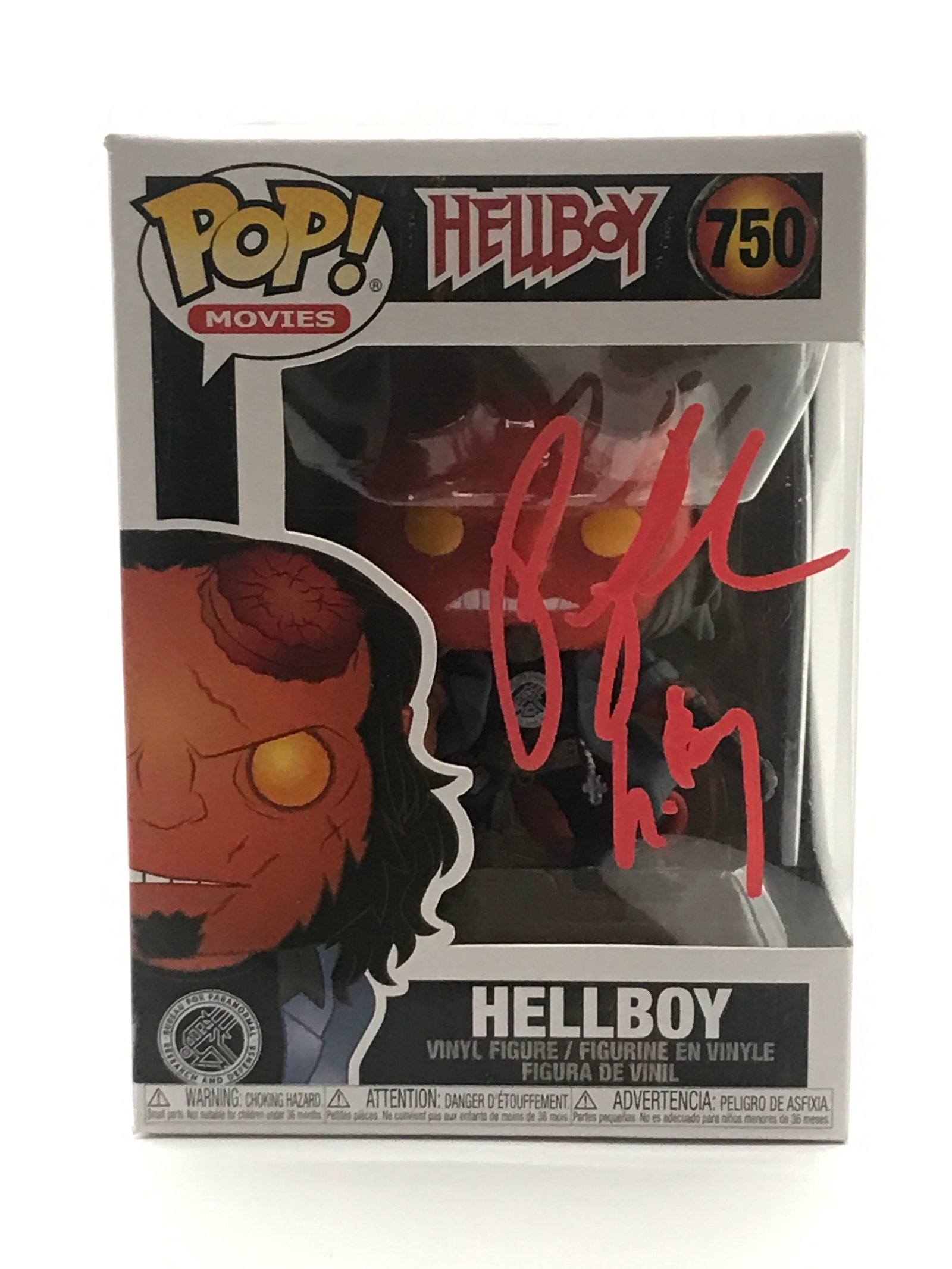RON PEARLMAN SIGNED HELLBOY FUNKO POP - WWOC COA (1 of 2)