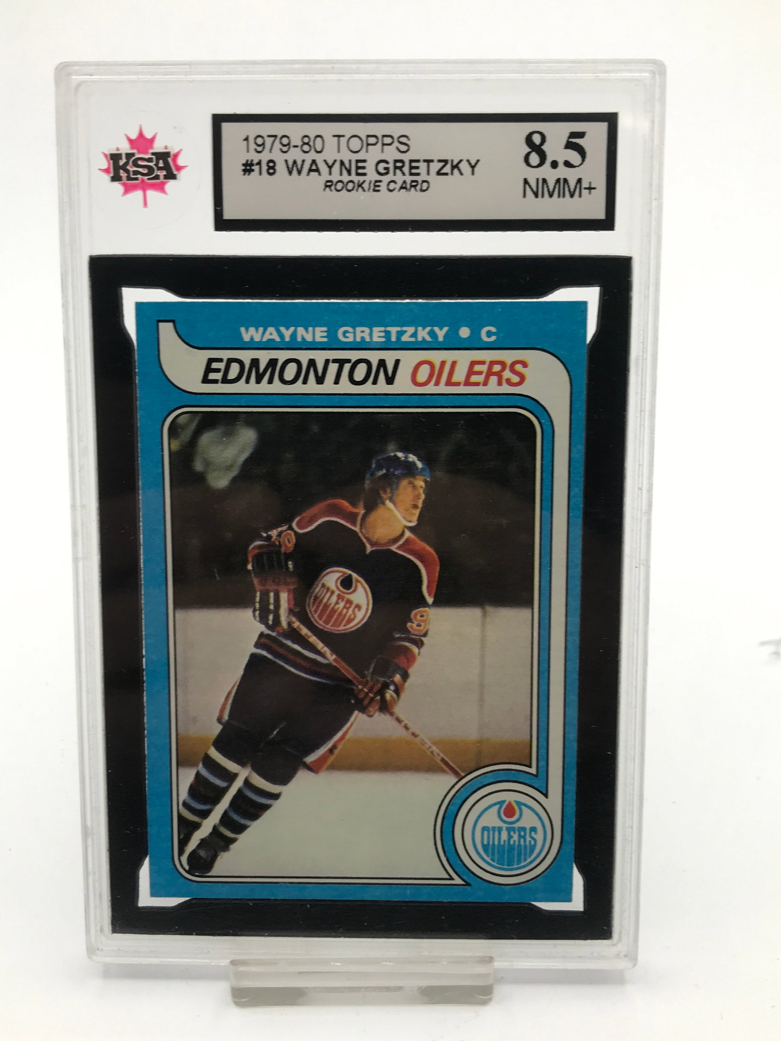 1979-80 TOPPS WAYNE GRETZKY ROOKIE TRADING CARD - KSA GRADE 8.5: Prices are in Canadian dollars