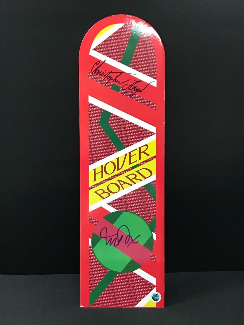 CHRISTOPHER LLOYD AND MICHAEL J FOX DUAL SIGNED BBTF HOVERBOARD - WWOC COA: Prices are in Canadian dollars