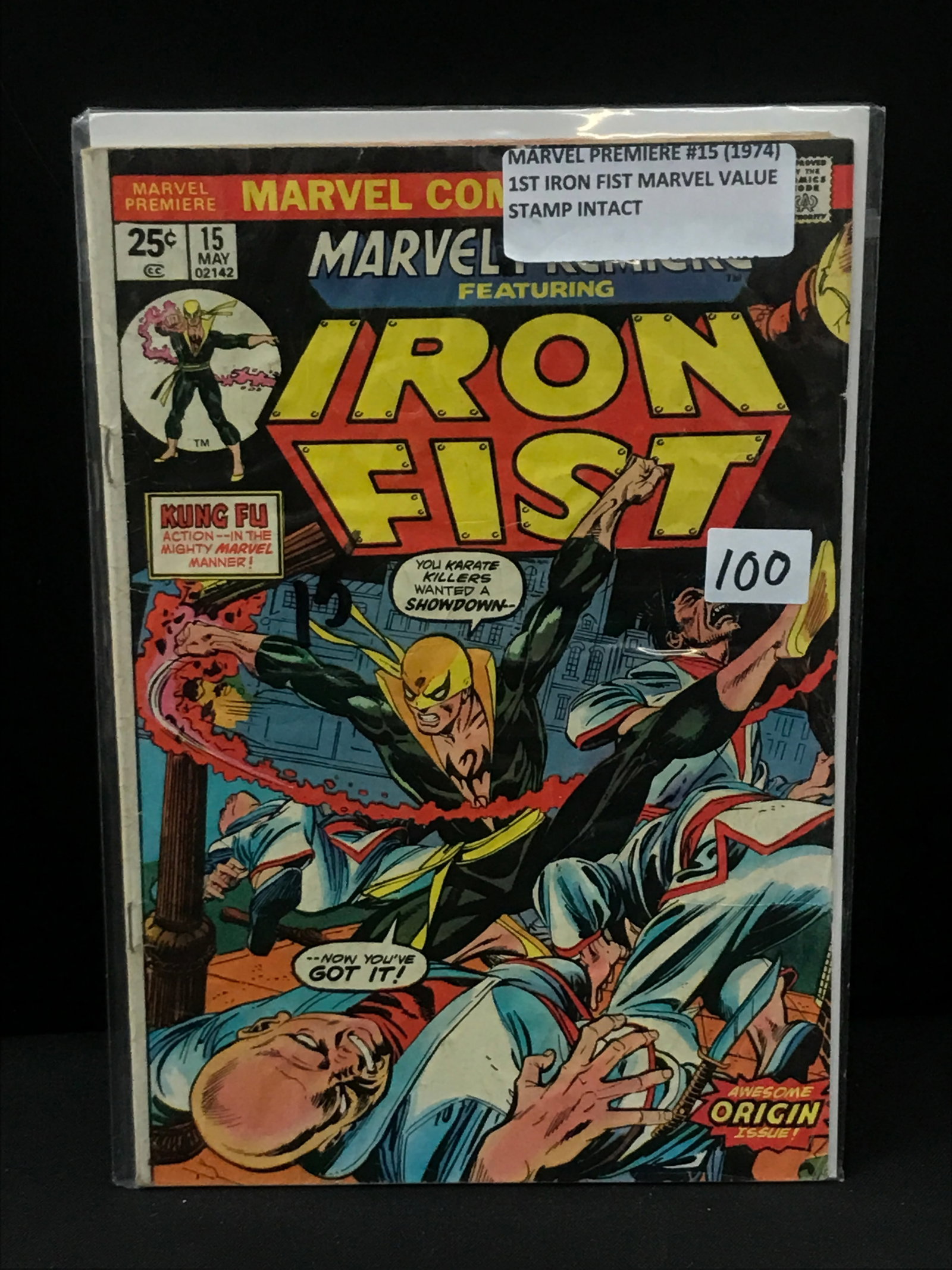 MARVEL PREMIERE #15 (1974) 1ST IRON FIST VALUE STAMP INTACT - MARVEL COMICS: Prices are in Canadian dollars