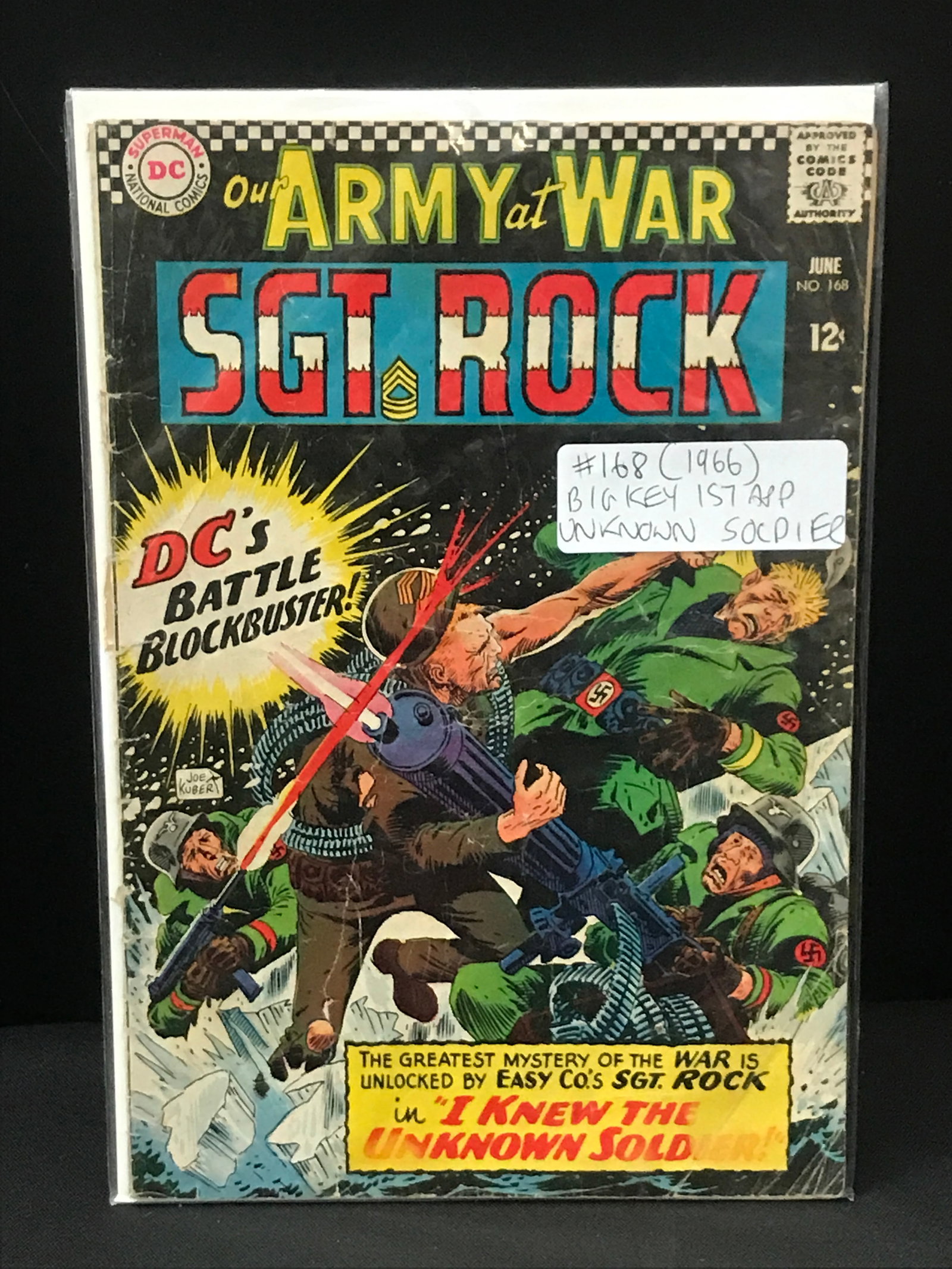 OUR ARMY AT WAR #168 (1966) 1ST APP UNKNOWN SOLDIER - DC COMICS (1 of 1)