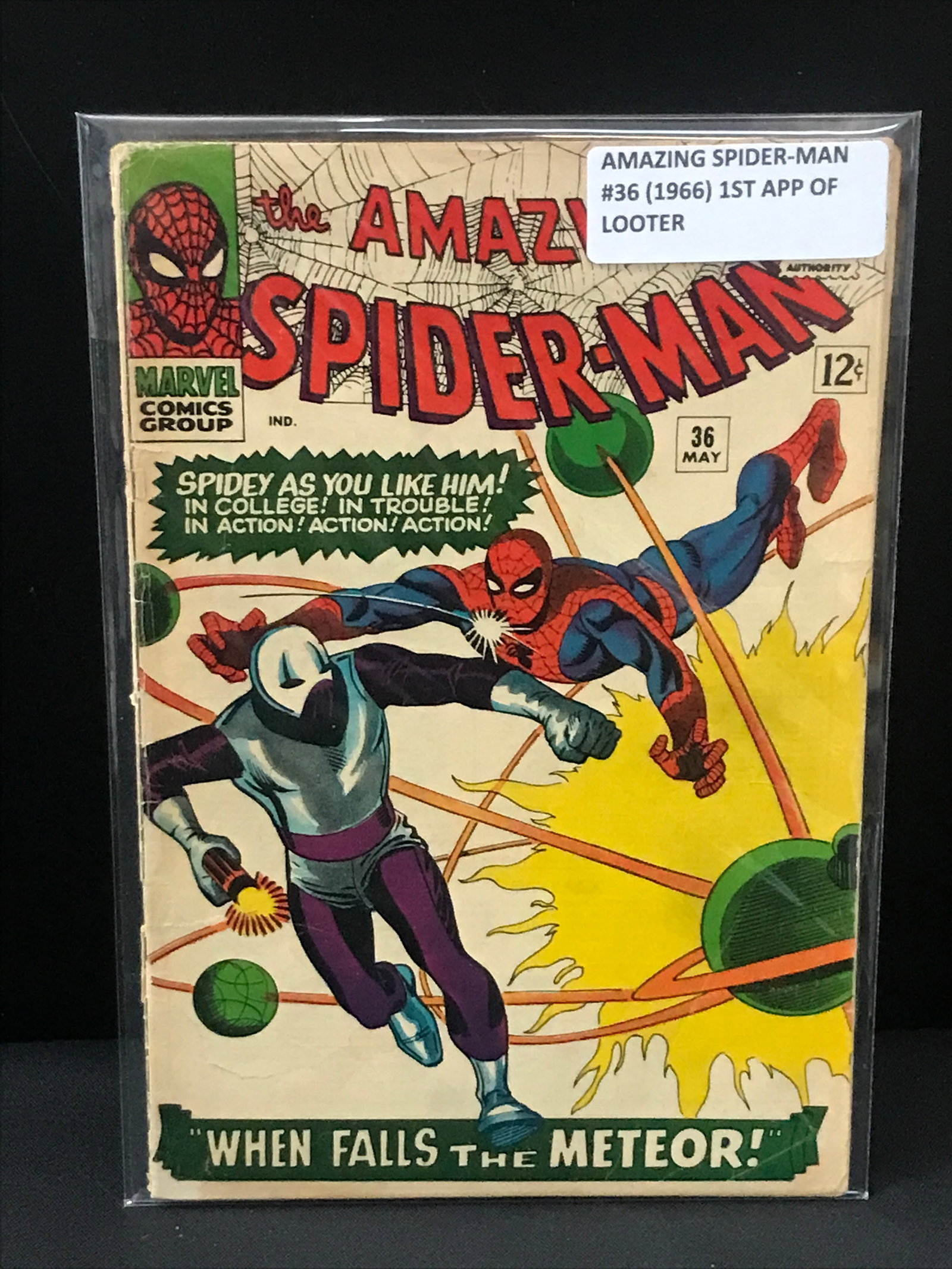 THE AMAZING SPIDERMAN #36 (1966) 1ST APP THE LOOTER - MARVEL COMICS (1 of 1)