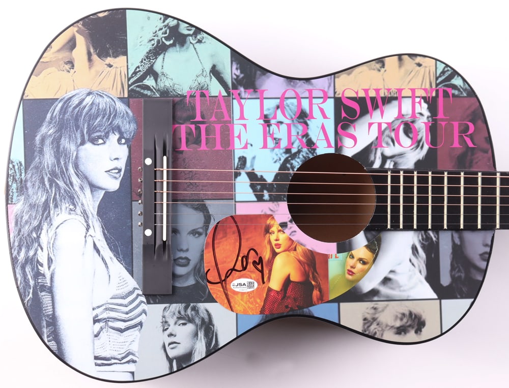 TAYLOR SWIFT SIGNED ACOUSTIC GUITAR - JSA COA: Prices are in Canadian dollars