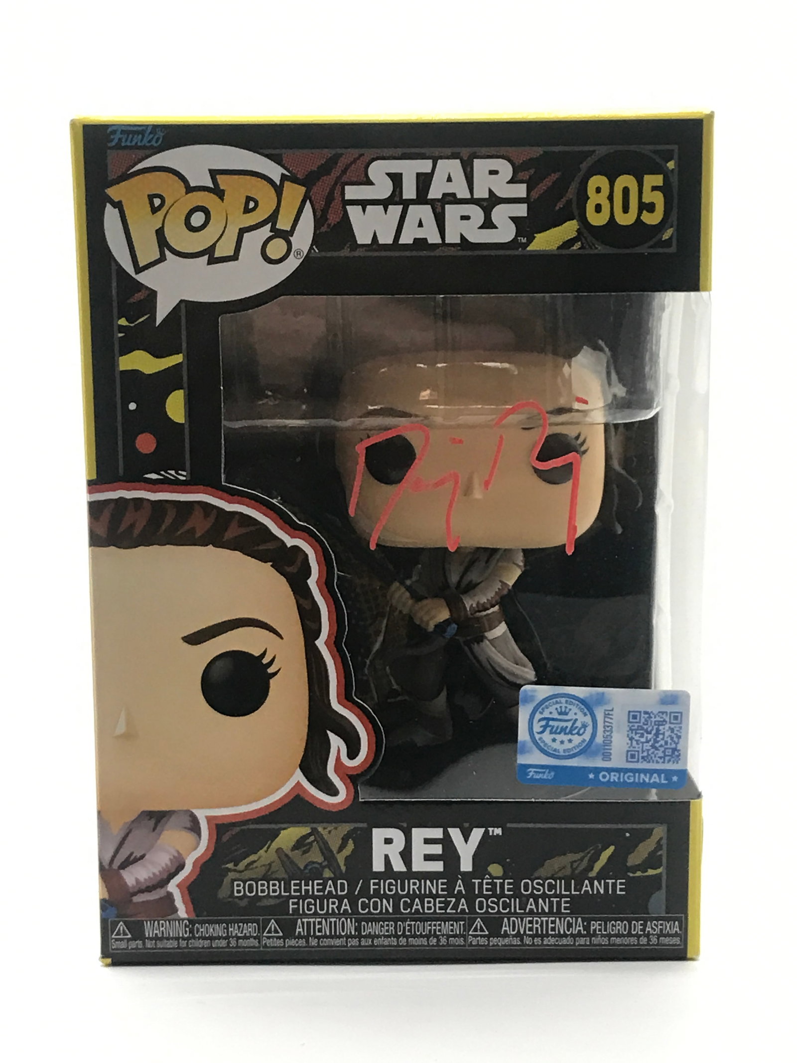 DAISY RIDLEY SIGNED REY STAR WARS FUNKO POP - HOLLYWOOD COA: Prices are in Canadian dollars