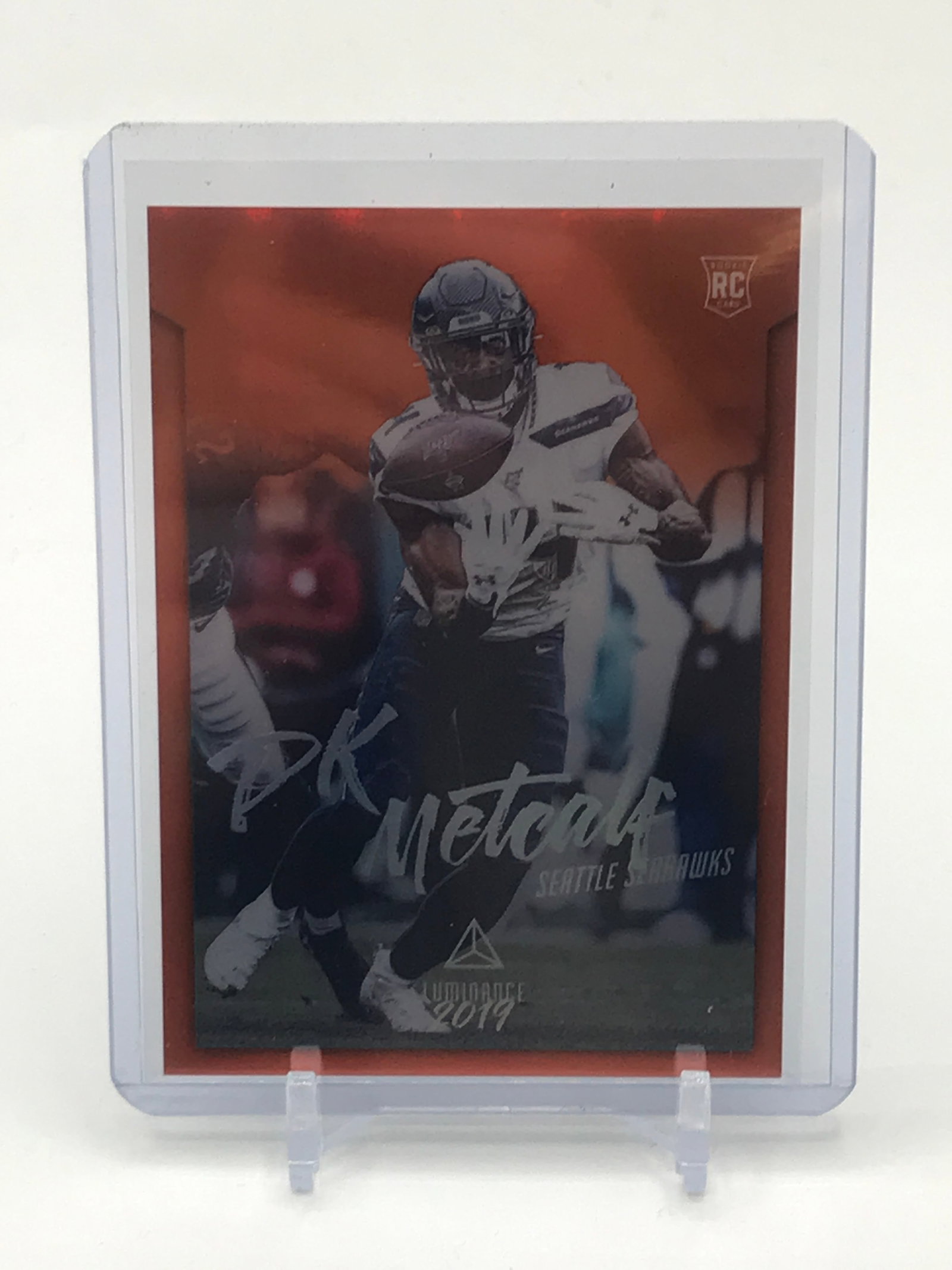 2019 PANINI CHRONICLE LUMINANCE DK METCALF ORANGE REFRACTOR ROOKIE CARD 6/25: Prices are in Canadian dollars