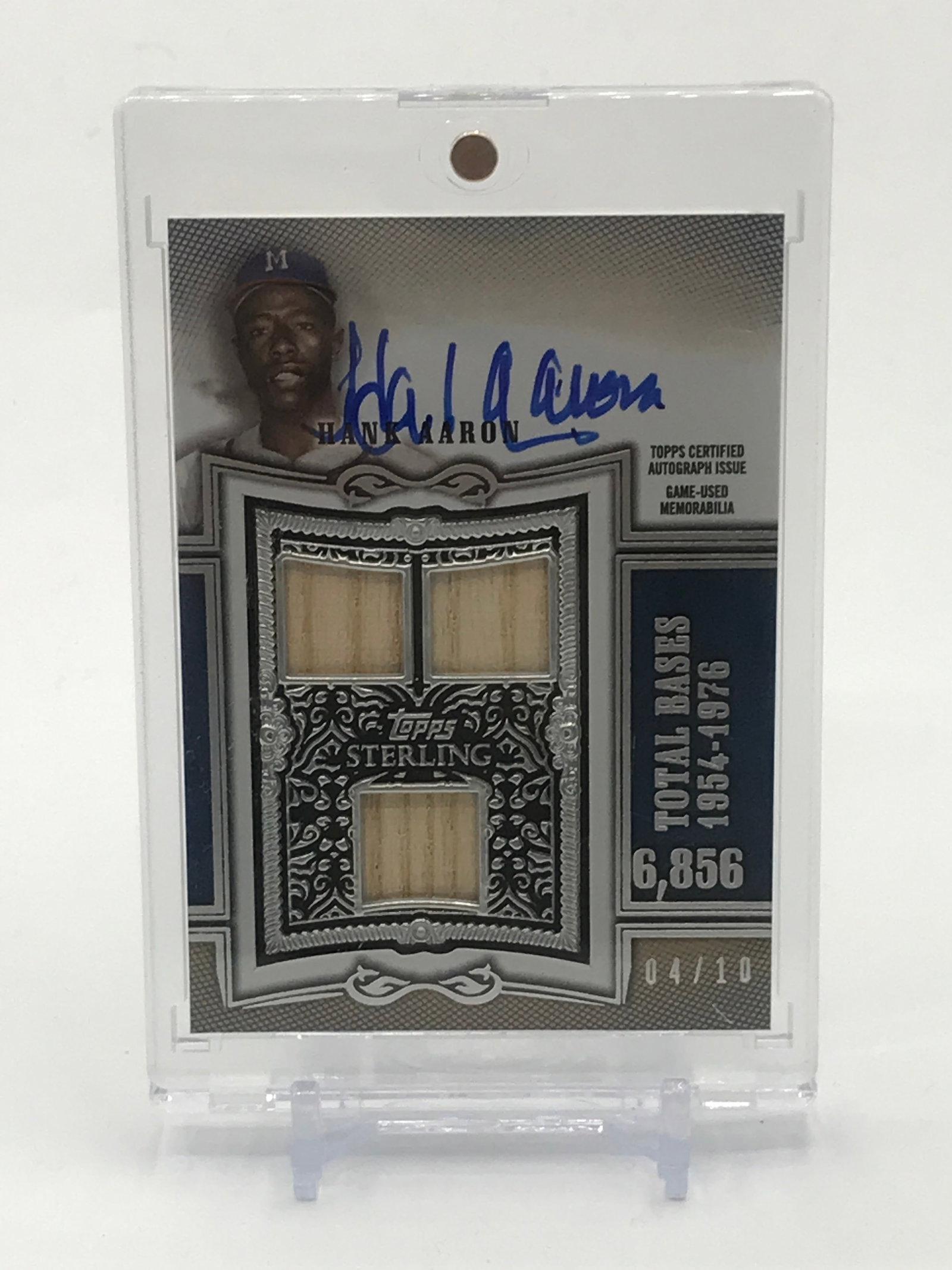 2020 TOPPS CERTIFIED AUTOGRAPH ISSUE HANK AARON SIGNED PATCH TRADING CARD 04/10: Prices are in Canadian dollars