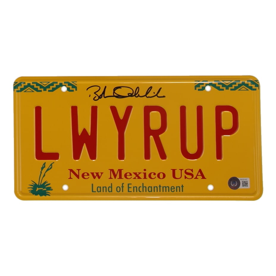 BOB ODENKIRK SIGNED LWYRUP LICENSE PLATE - BECKETT COA: Prices are in Canadian dollars