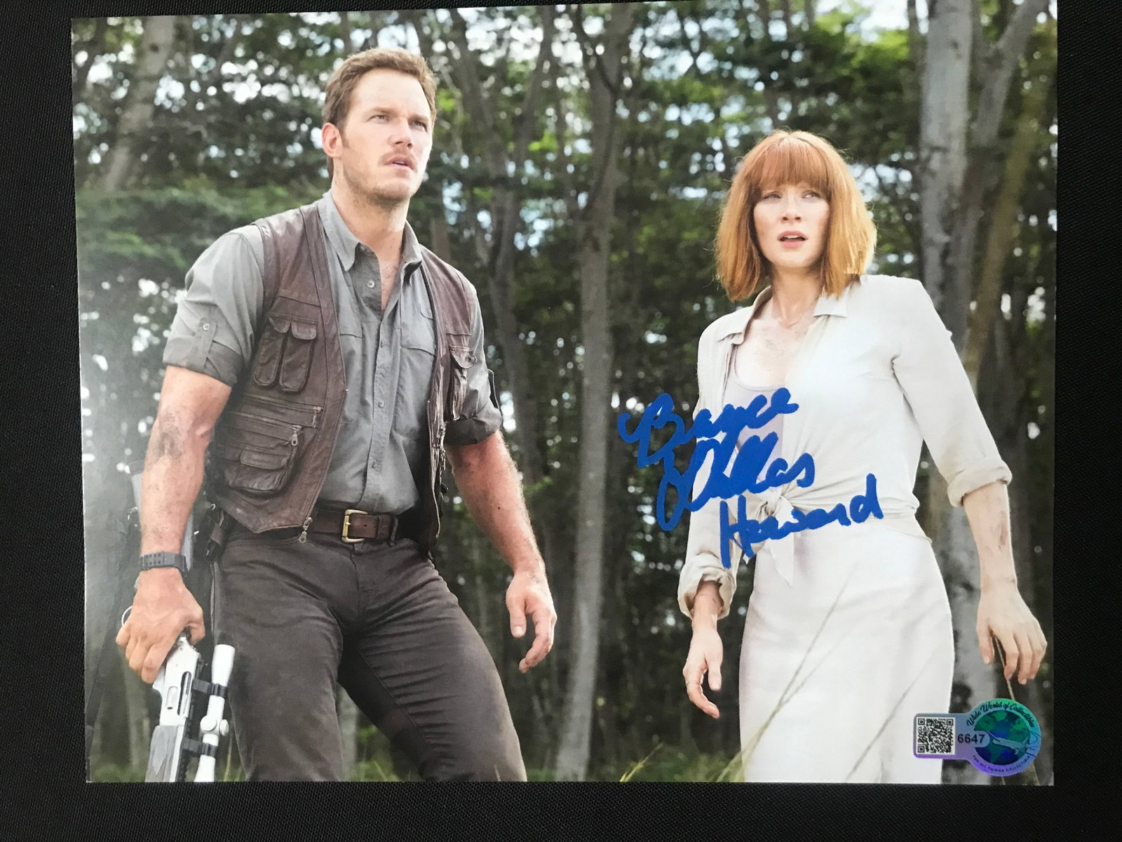 BRYCE DALLAS HOWARD SIGNED JURASSIC PARK 8X10 - WWOC COA: Prices are in Canadian dollars