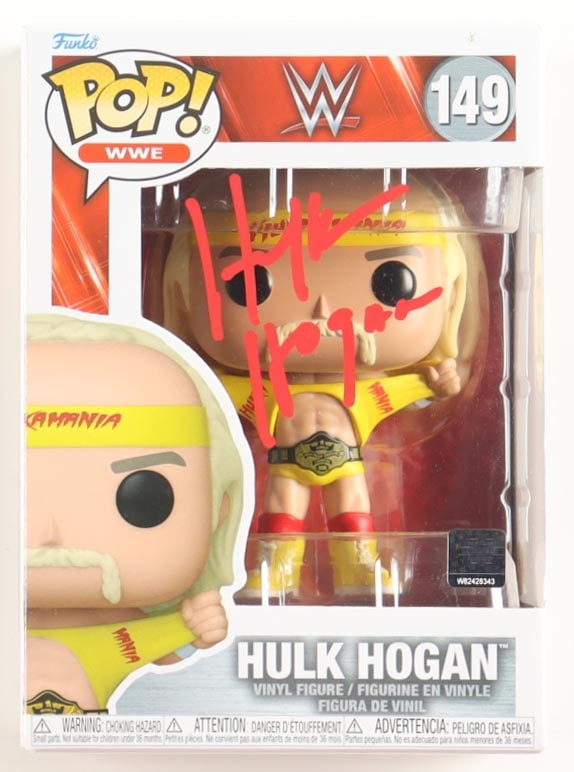 HULK HOGAN SIGNED FUNKO POP - JSA COA: Prices are in Canadian dollars