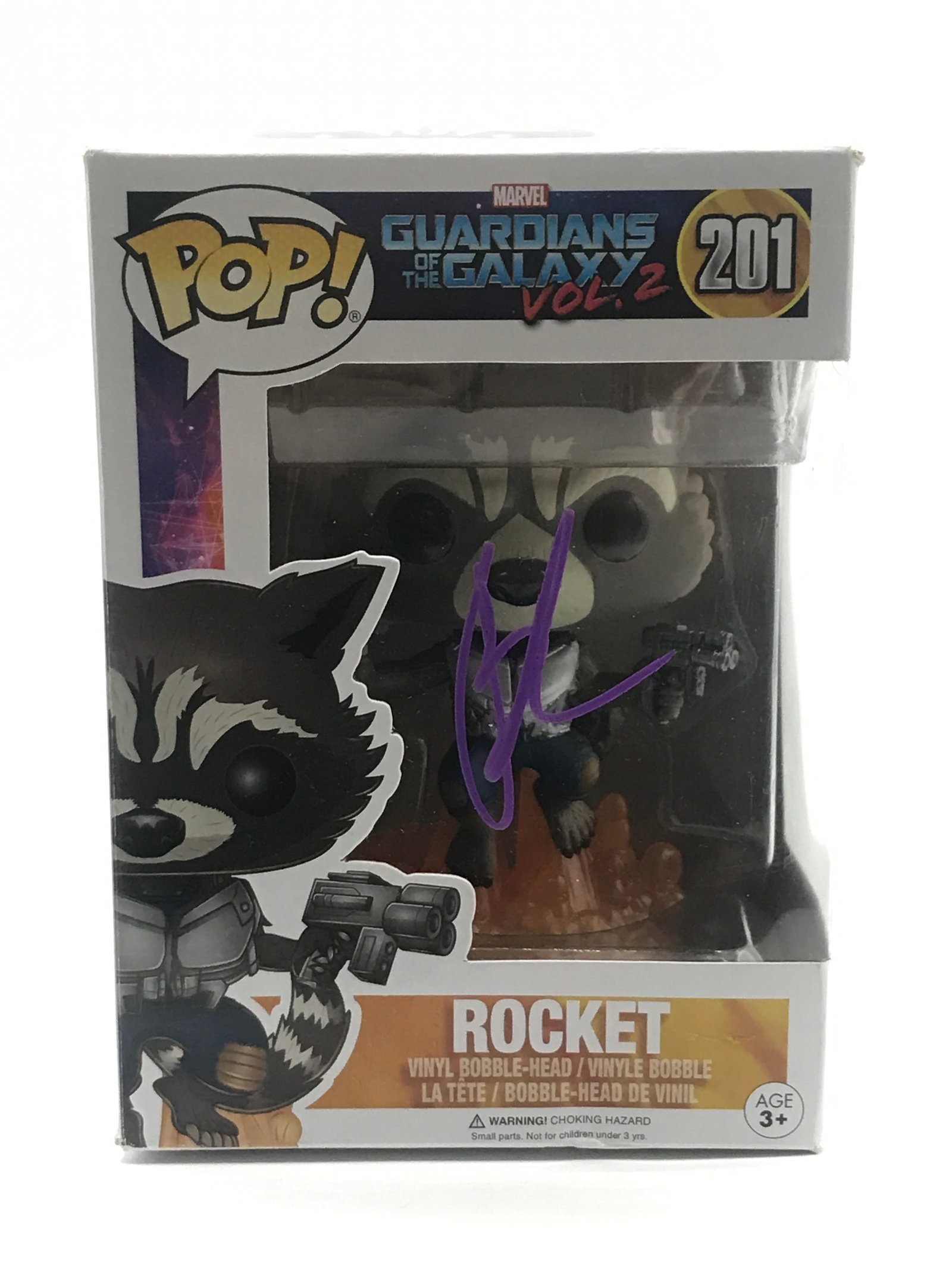 BRADLEY COOPER SIGNED ROCKET FUNKO POP - HOLLYWOOD COA (1 of 2)