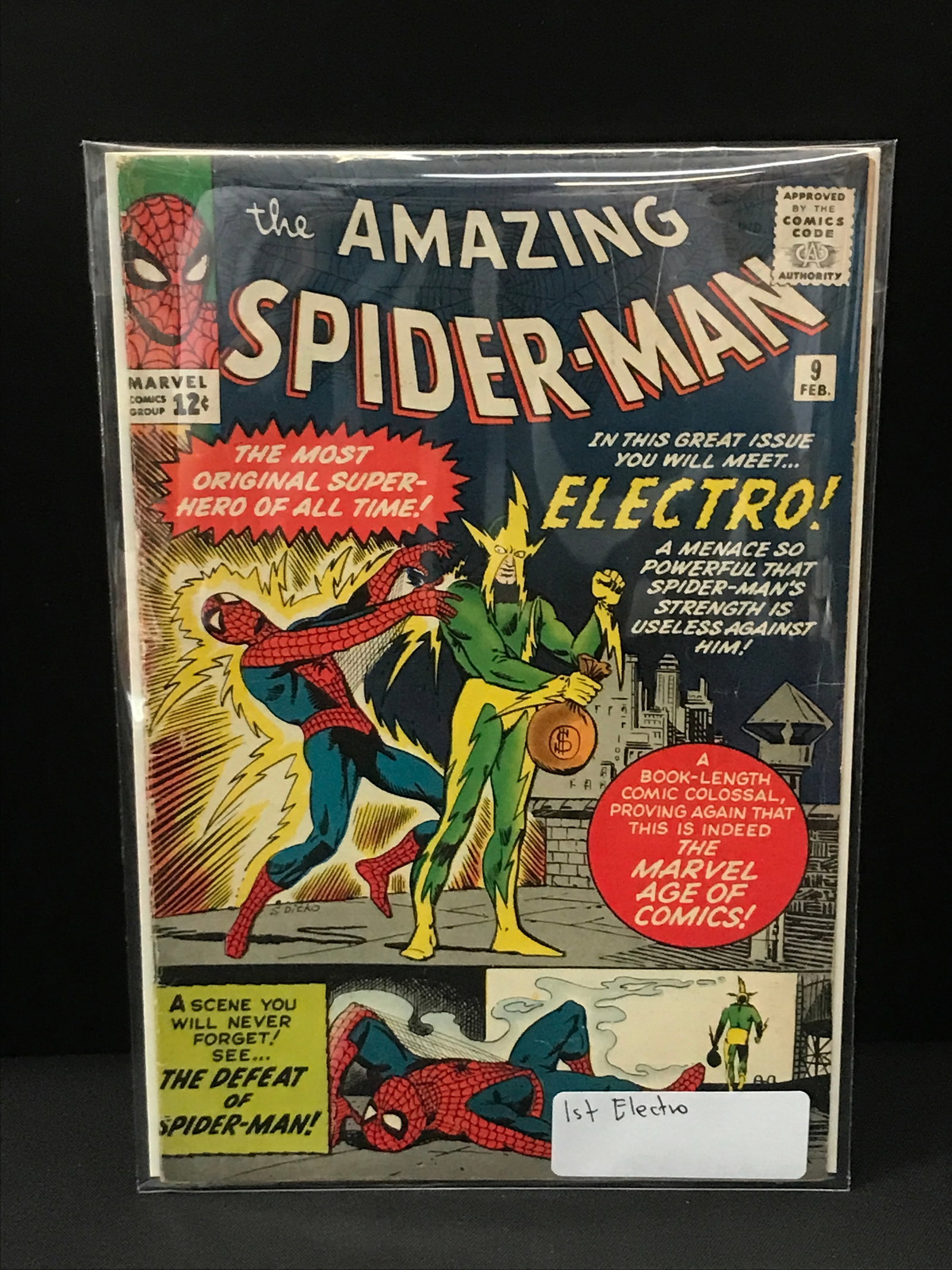 THE AMAZING SPIDER-MAN #9 1ST ELECTRO - MARVEL COMICS (1 of 1)