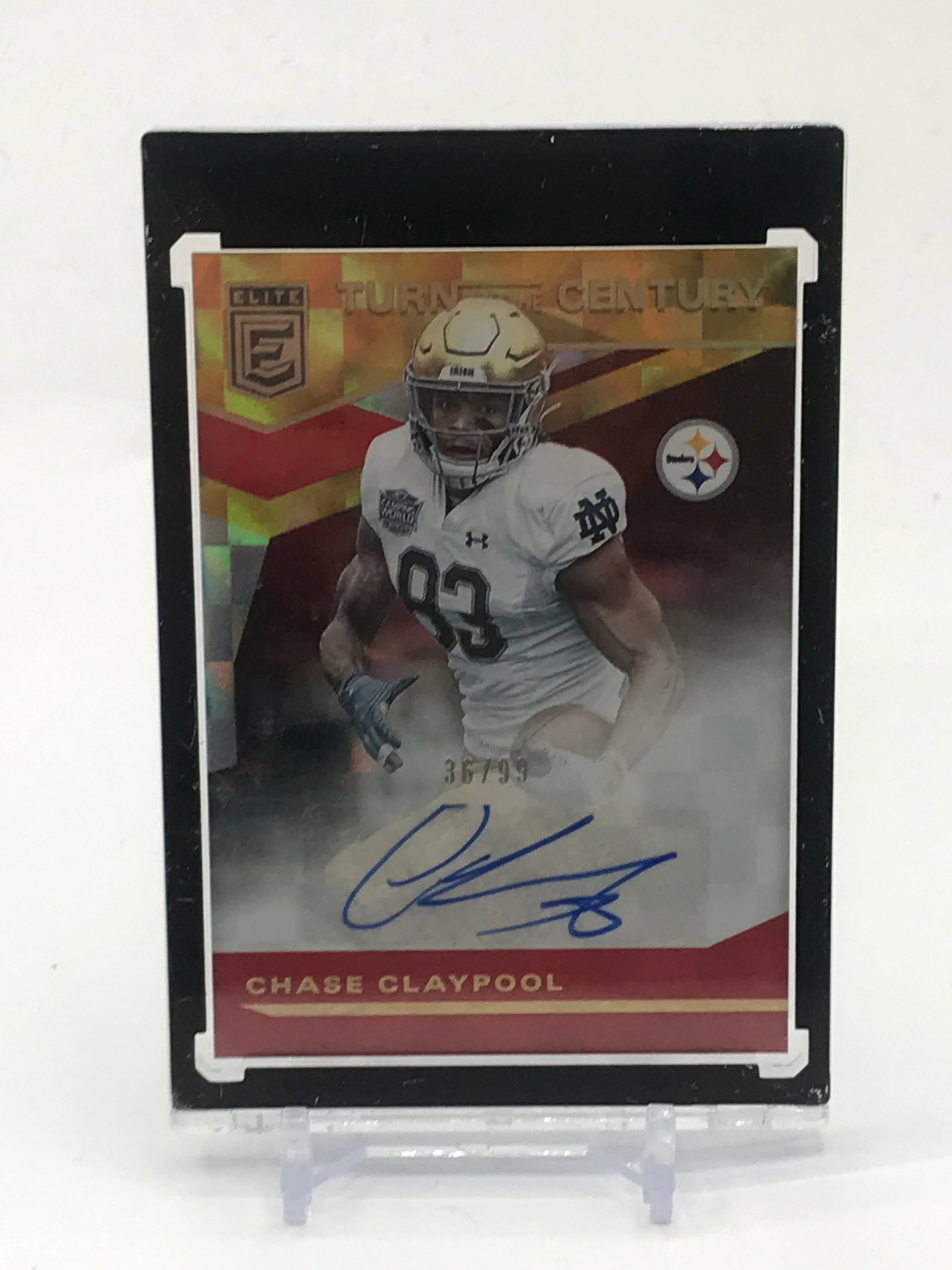 2020 PANINI DONRUSS ELITE FOOTBALL CHASE CLAYPOOL SIGNED TRADING CARD 36/99 (1 of 2)