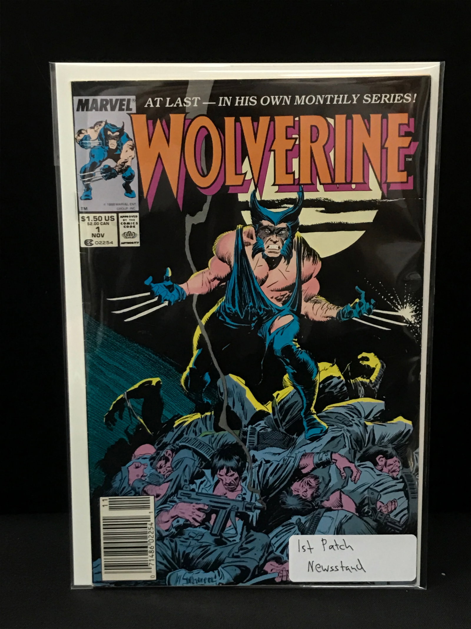 WOLVERINE #1 1ST PATCH NEWSSTAND EDITION - MARVEL COMICS: Prices are in Canadian dollars