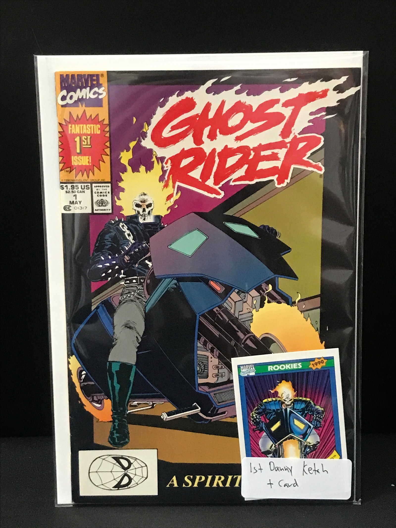 GHOST RIDER #1 1ST DNNY KETCH & CARD - MARVEL COMICS (1 of 1)